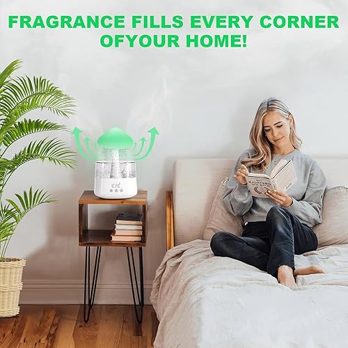 Miniatura 5 de Humidifiers for Bedroom, 7 Color-Changing Led Night Lights, Aromatherapy Essential Oil Diffusers, Bedside Mushroom Water Drip Cloud Diffuser