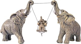 Elephant Statue For Home Decor.Elephant Gifts For Women,Mom.Elephant Decor For Living Room,Office,Shelf Decorations.Elephant Figurines Bring Good Luck,Love.Elephant Table Centerpiece Ornaments.