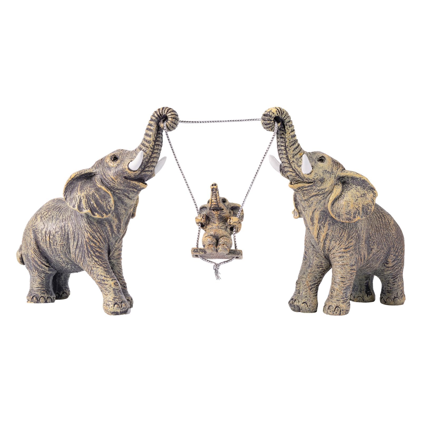 Elephant Statue For Home Decor.Elephant Gifts For Women,Mom.Elephant Decor For Living Room,Office,Shelf Decorations.Elephant Figurines Bring Good Luck,Love.Elephant Table Centerpiece Ornaments
