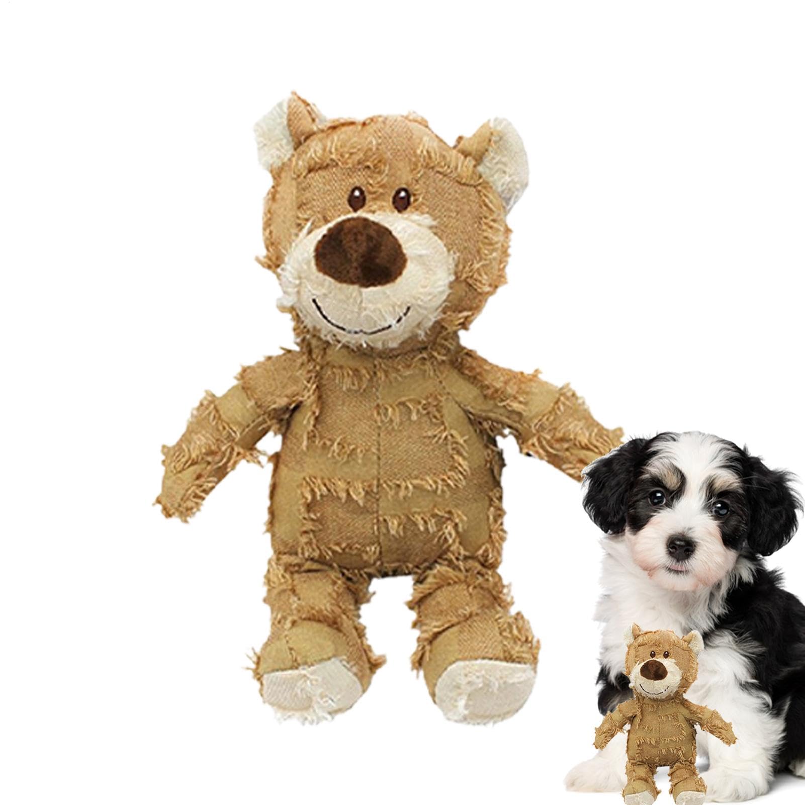 Rrlihjgu 21 Cm Unbreaka Bear Dog Unbreakable Dog Toys Aggressive Chewers Indestructible Stuffed Plush Dog Squeaky Toy Keep Them Busy Durable, Durable Chew Toys Dog Plush Toy to Keep Them Busy