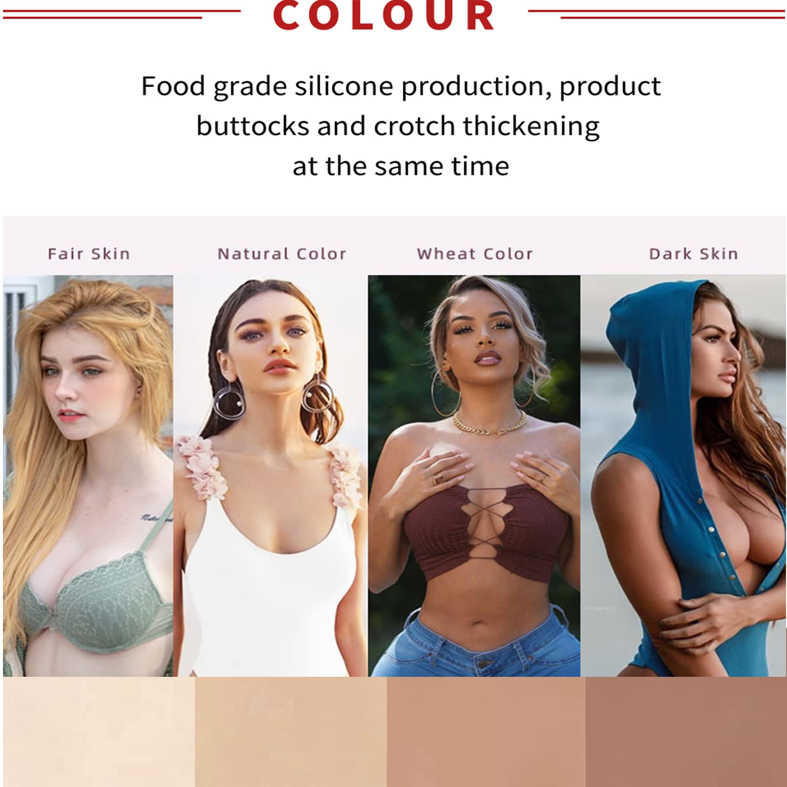 NP YUERUGOU Silicone Vagina Panty Realistico Mutandine finte triangolari in silicone, mutandine in silicone nascoste, assorbenti transgender collegabili