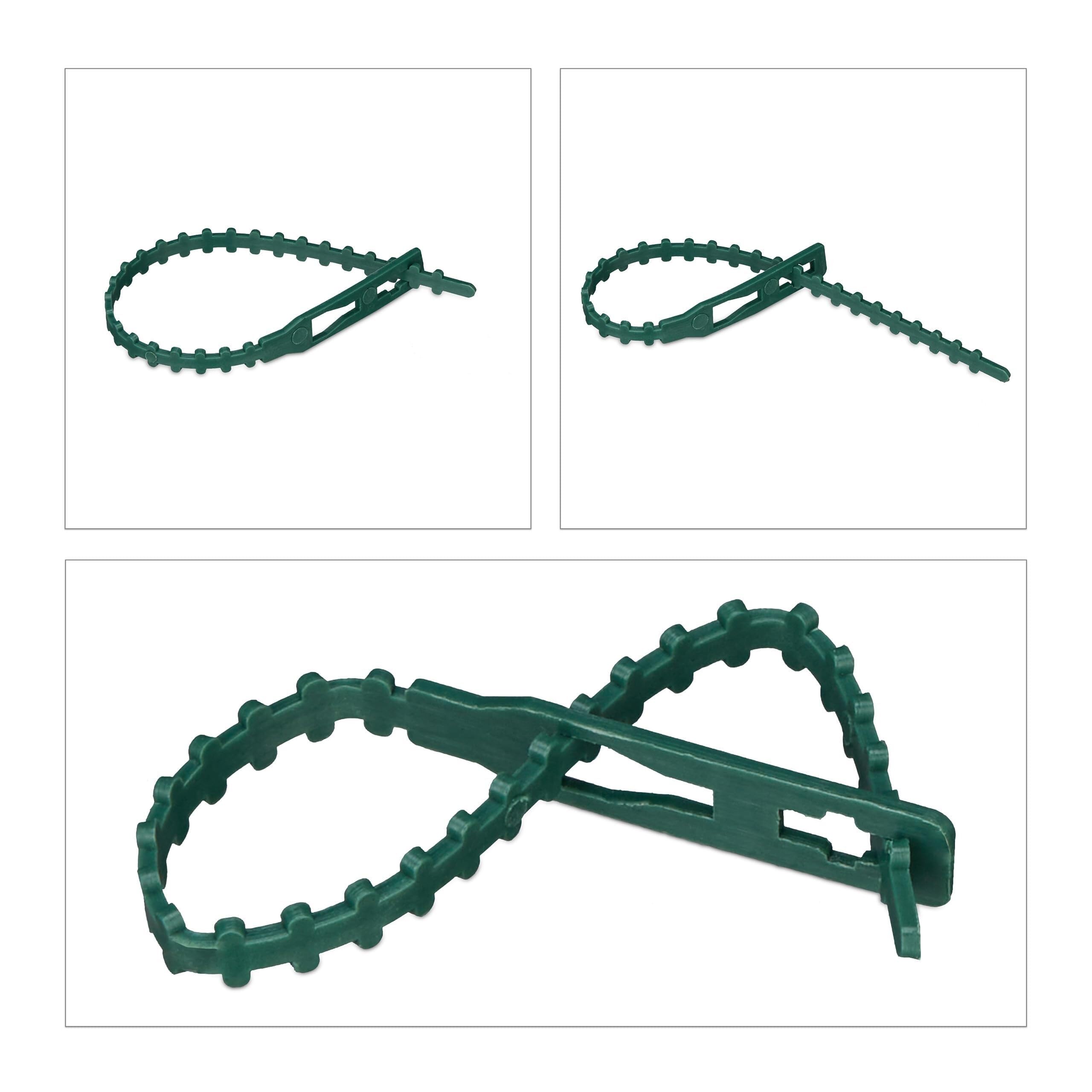 Verstellbare Pflanzenbinder, Set von 200, 14cm, Wiederverwendbare Gartenhalter für Garten und Zuhause