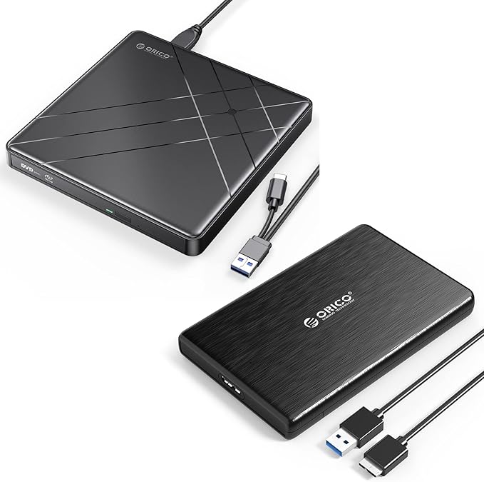 ORICO External CD Drive for Laptop USB 3.0 TypeC with 2.5