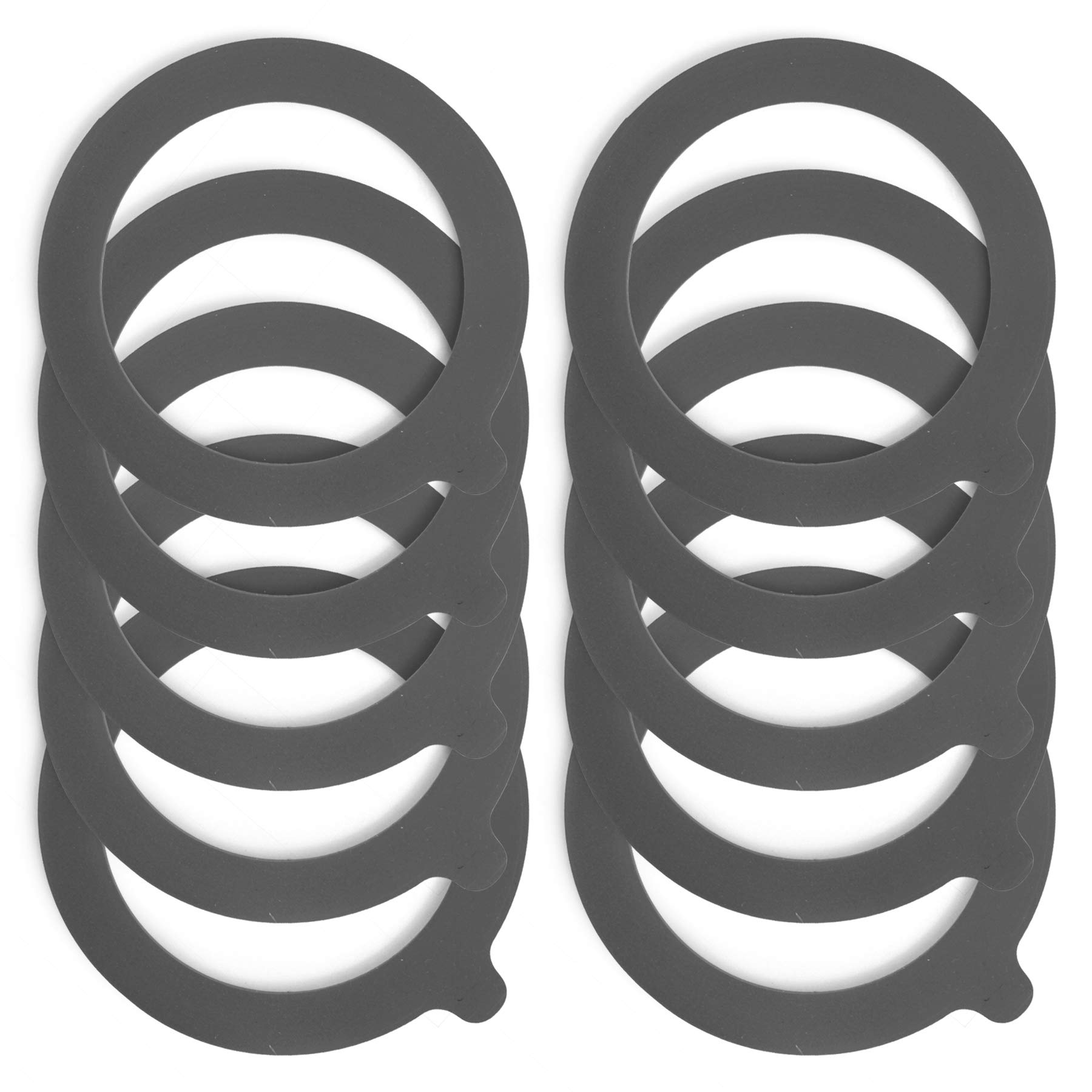 Spesh Grey 10 Pcs Jar Seals Replacement 93X68mm Silicone Sealing Gaskets Airtight Rubber Seal Rings For Clip Top Jars 0.35/0.5/1/1.5/2 Litre(Grey)