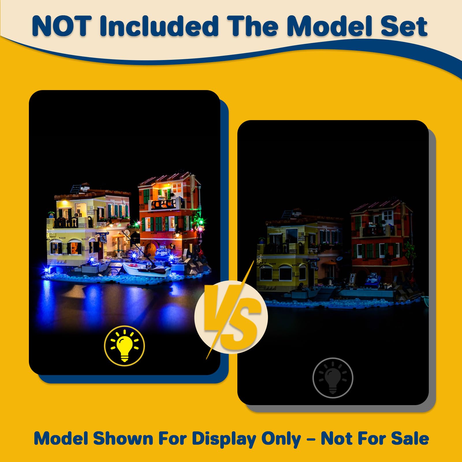 LocoLee RC Led Light Set Compatible with Lego 21359 Italian Riviera Led Decoration Lighting Kit Compatible with Lego 21359 Building Blocks Model,Only Lights Set,No Model - Image 4