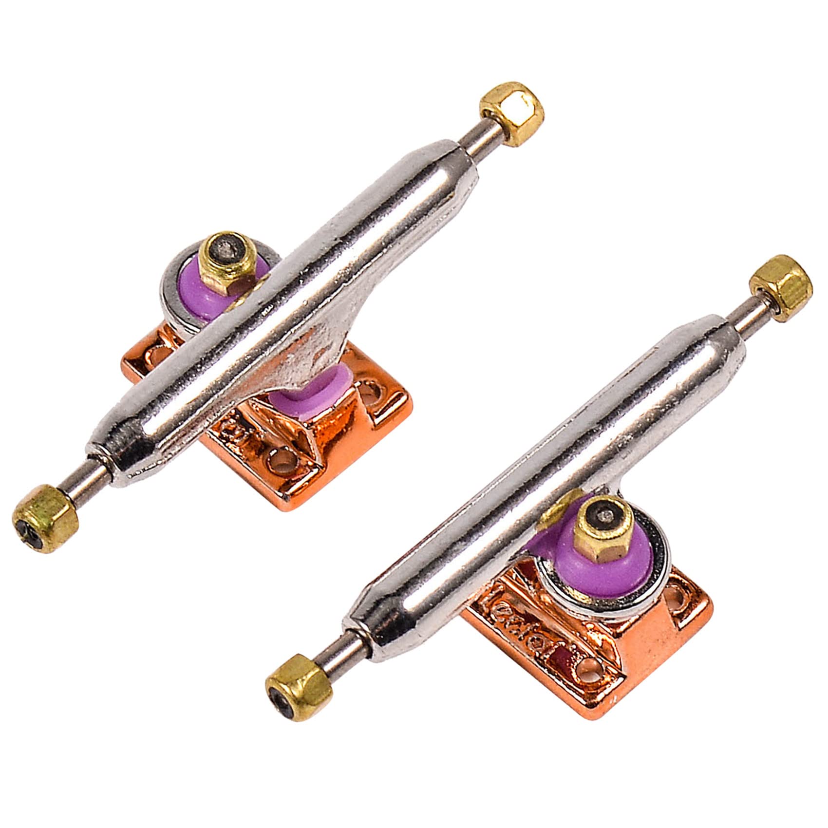 RACOFSB Fingerboard Trucks with Upgraded Urethane Bushings and Pivot Cup,34mm 32mm Width,Normal Kingpin (Gold, 32mm)