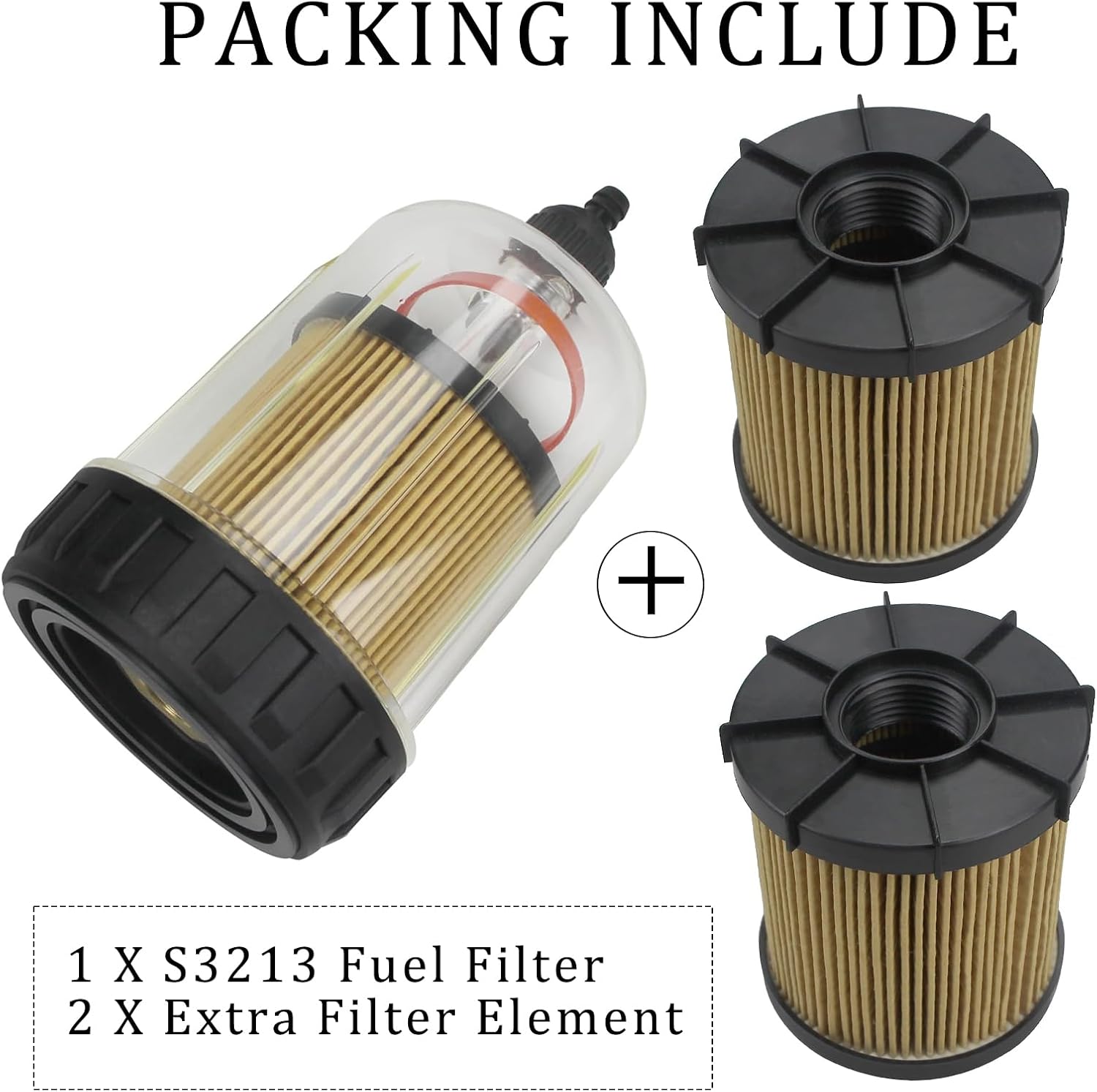 S3213 Fuel Filter Marine Water Separating Update ABS 10 Micron Compatible with Marine Outboard Motor Mercury Yamaha Replace# 35-60494-1, 18-7932-1, 18-17928, 35-809097 No housing header
