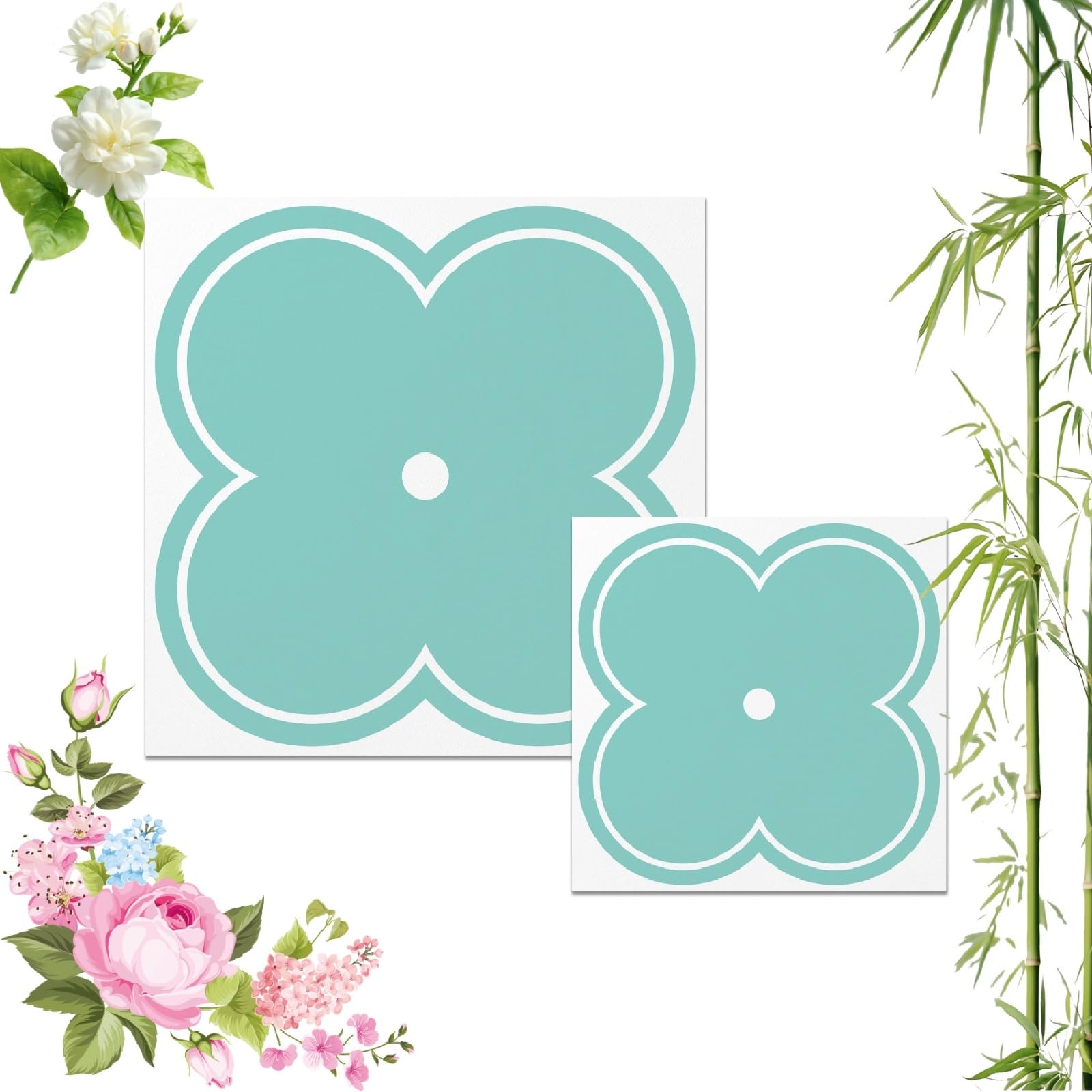 Self-Adhesive Wood Pattern Floor Tiles, 20pcs-30x30cm Vintage Floral Self Adhesive Vinyl Tile, Waterproof Removable Wall Floor Decal for Bathroom Kitchen Bedroom (10pcs-20x20cm,PTS99)