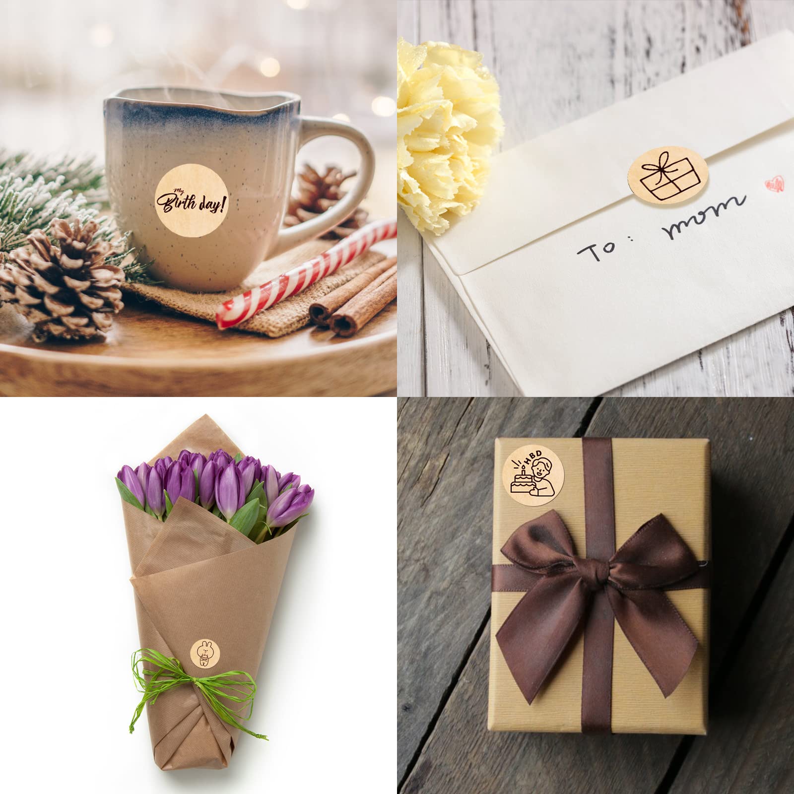 1000 Adesivi 'Buon Compleanno' - Rotolo, 2.5 Cm, Per Regali, Biglietti E Feste - Foto 2