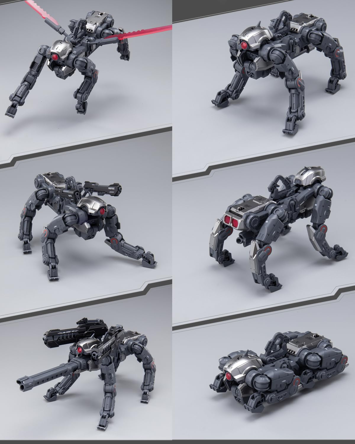 GWTCTOY Plastik-Actionfiguren-Bausätze, Tastier Set mit Gpe Mechanischem Hund, 19 cm Mecha-Modell, 1:10 Sammlerfigur, leicht zusammenzubauen