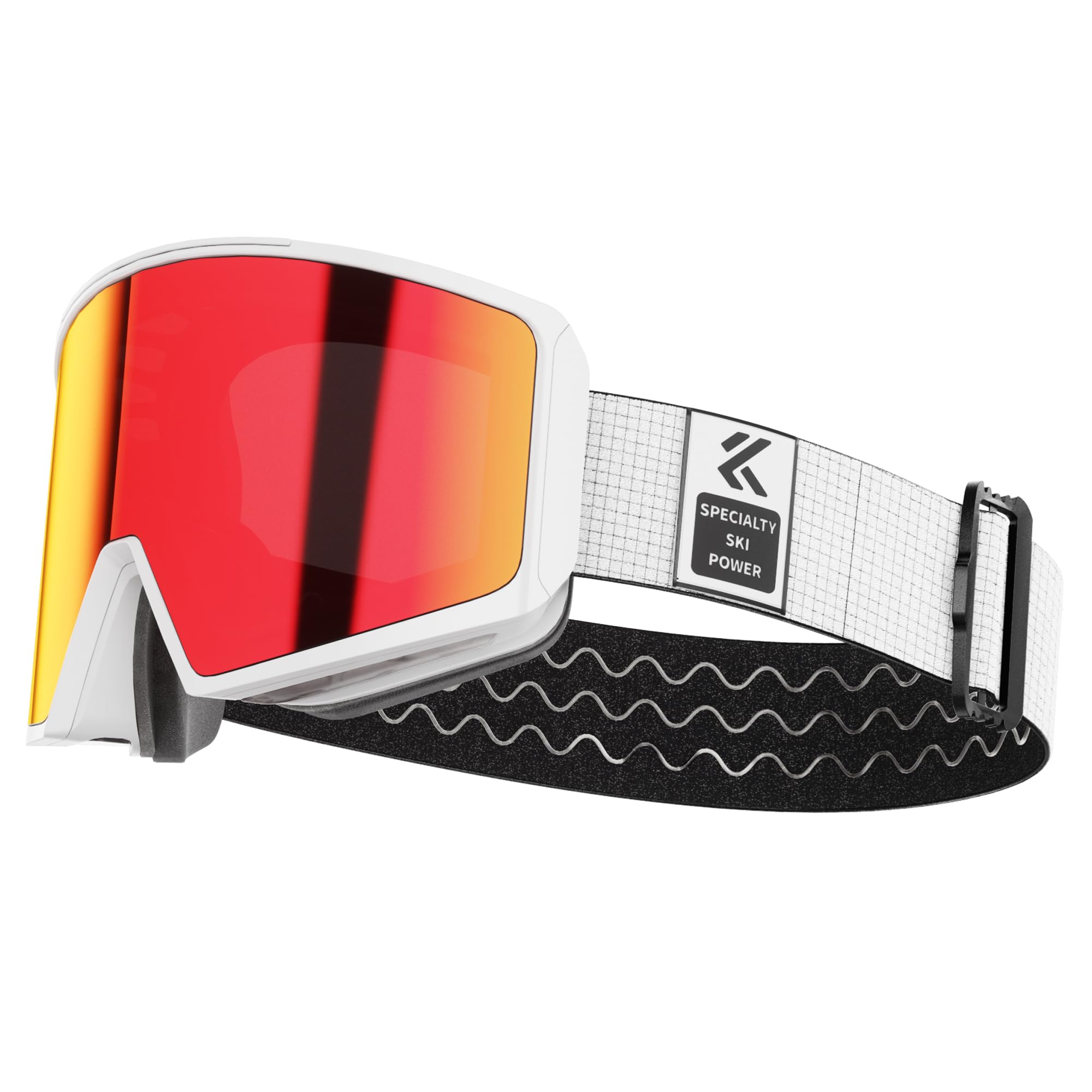 KAPVOE Lunettes de Ski avec Lentilles Photocromatiques, Lentilles Magnétiques, Antibuée pour Homme, Femme Adolescents