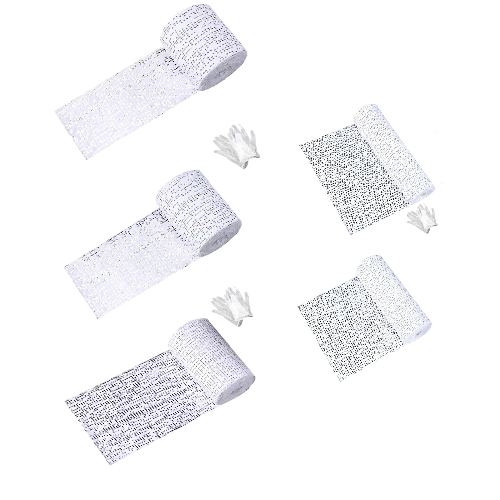Tsophreniq Artist-Grade Sculpture Bandage Tools for Texture Art, 5 Sizes Gypsum Craft with Sand Plaster Bandage