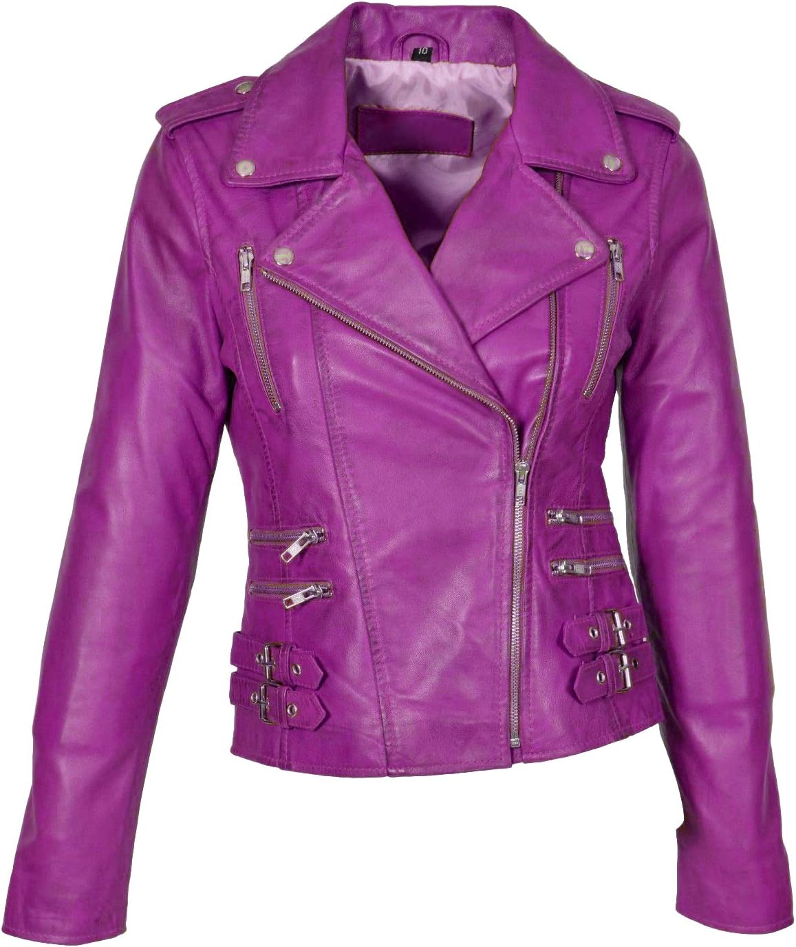 Koza Leathers Women's Lambskin Real Leather Biker Jacket KN422
