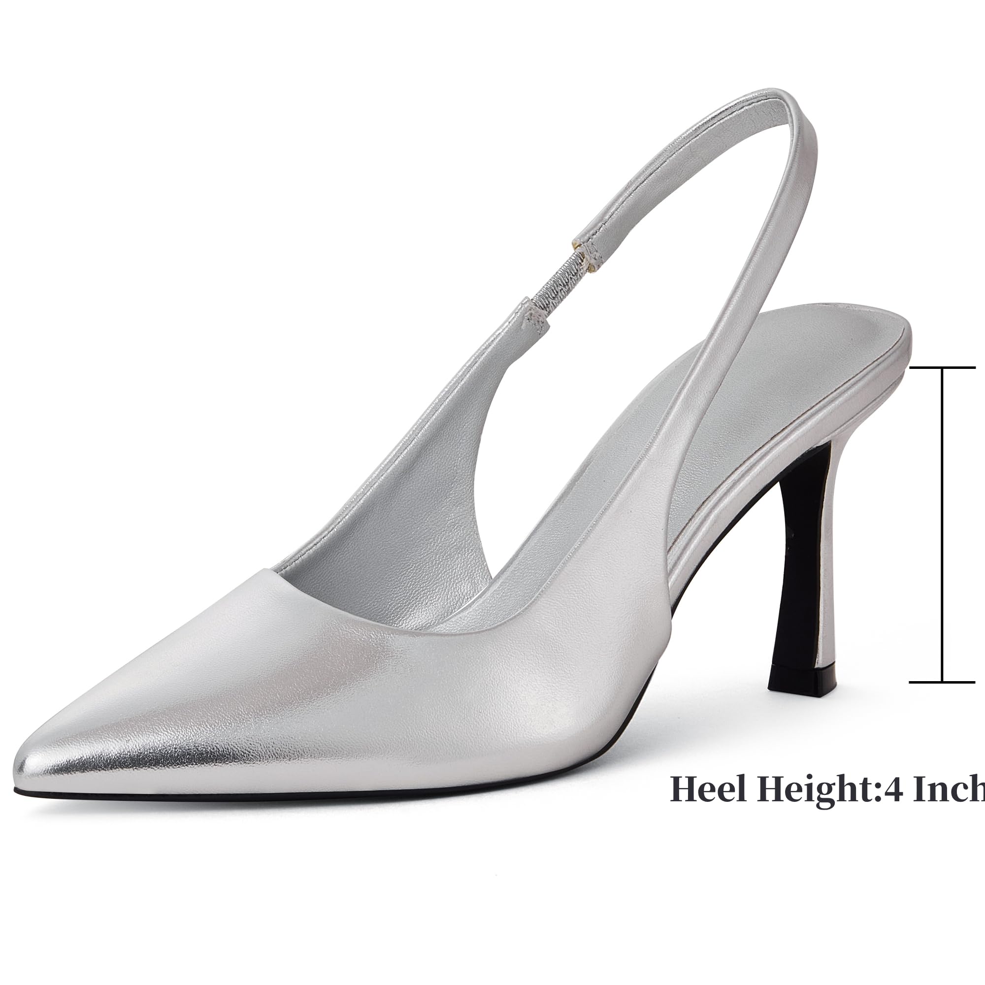 Zhabtuc Scarpe Donna Eleganti, Decollete Donna, Slingback Donna, Tacchi Alti a Punta, Stile Classico, Sandali Moda, Facili da Indossare, Stile Classico,EU 36-42