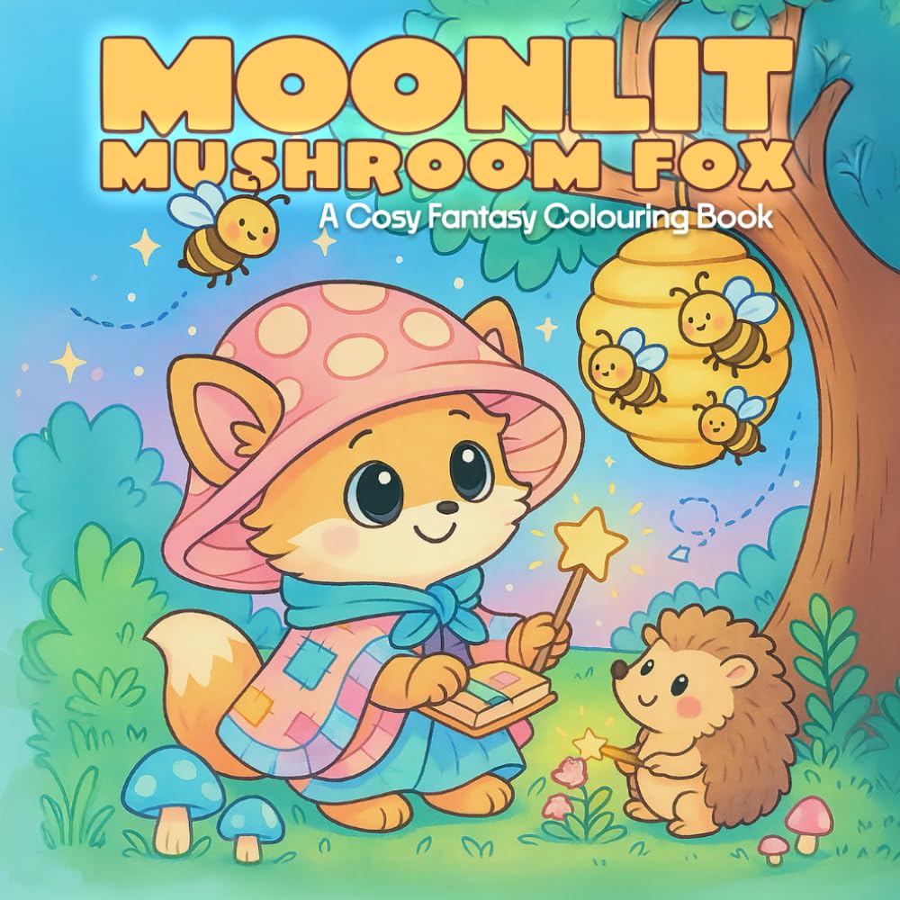 Moonlit Mushroom Fox: A Cosy Fantasy Colouring Book for Relaxation & Creative Calm (Moonlit Mushroom Village)