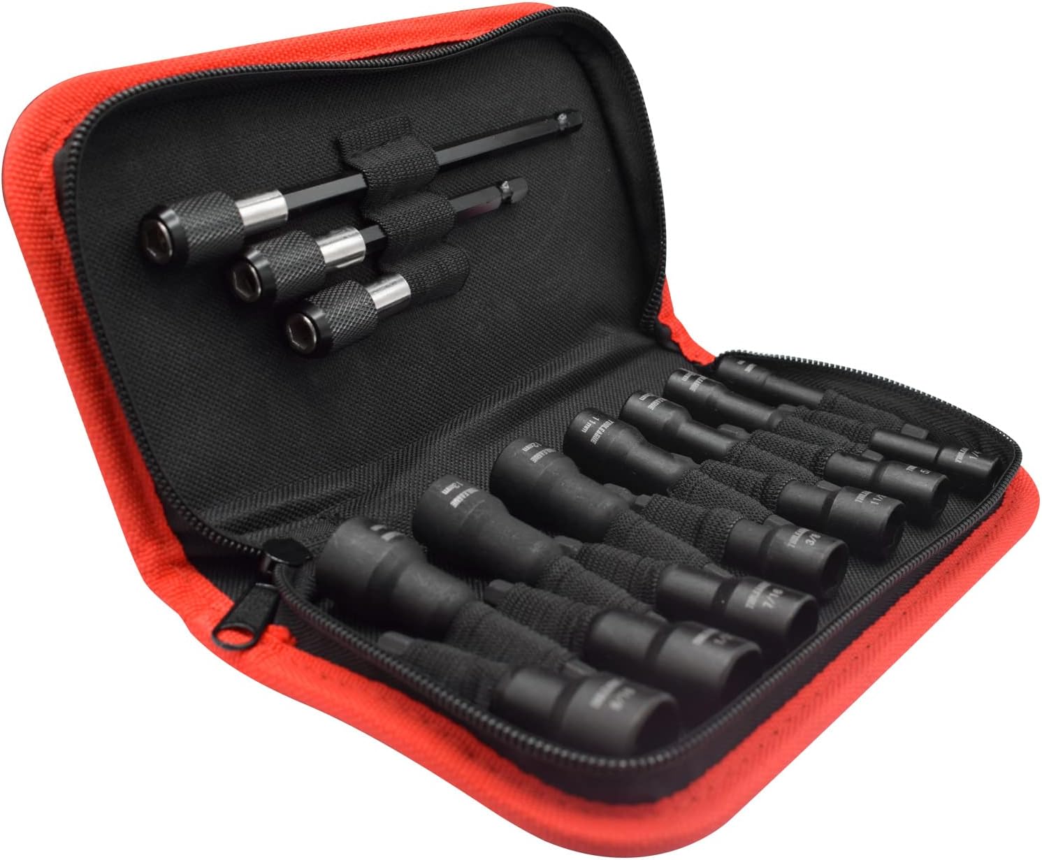 TOOLEAGUE Magnetic Nut Driver Set for Impact Drill Cr-V Steel 1/4" Quick-Change Hex Shank 17 Piece Metric/SAE Screwdriver with Storage Bag : Tools & Home Improvement