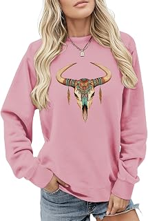 Grafumo Womens Graphic Sweatshirt Vintage Streetwear Pullover Long Sleeve Crewneck Cotton Blend Casual Aesthetic Art Top