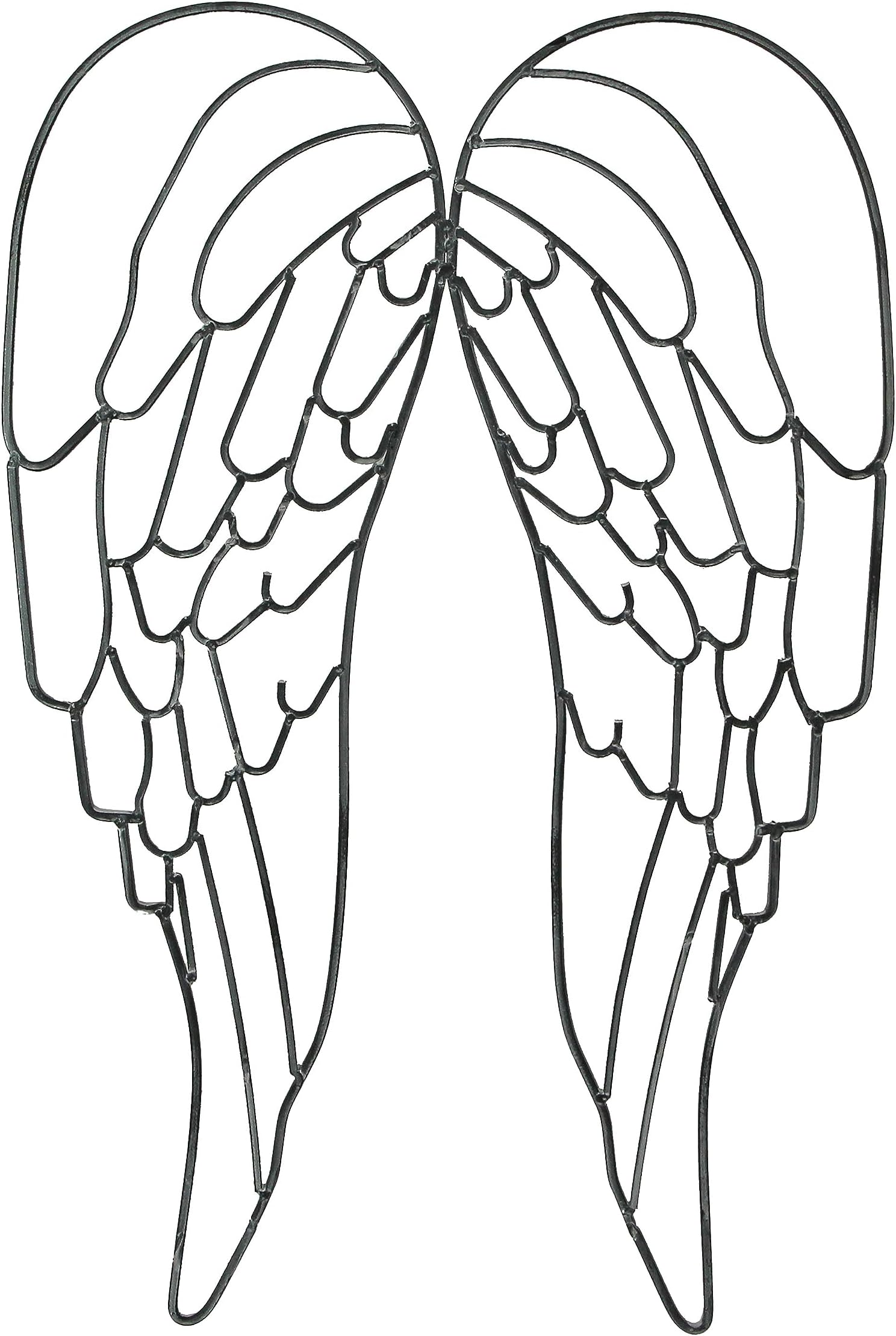 Distinctive Designs Metal Wire Art Angel Wings Wall Sculpture 25 inch