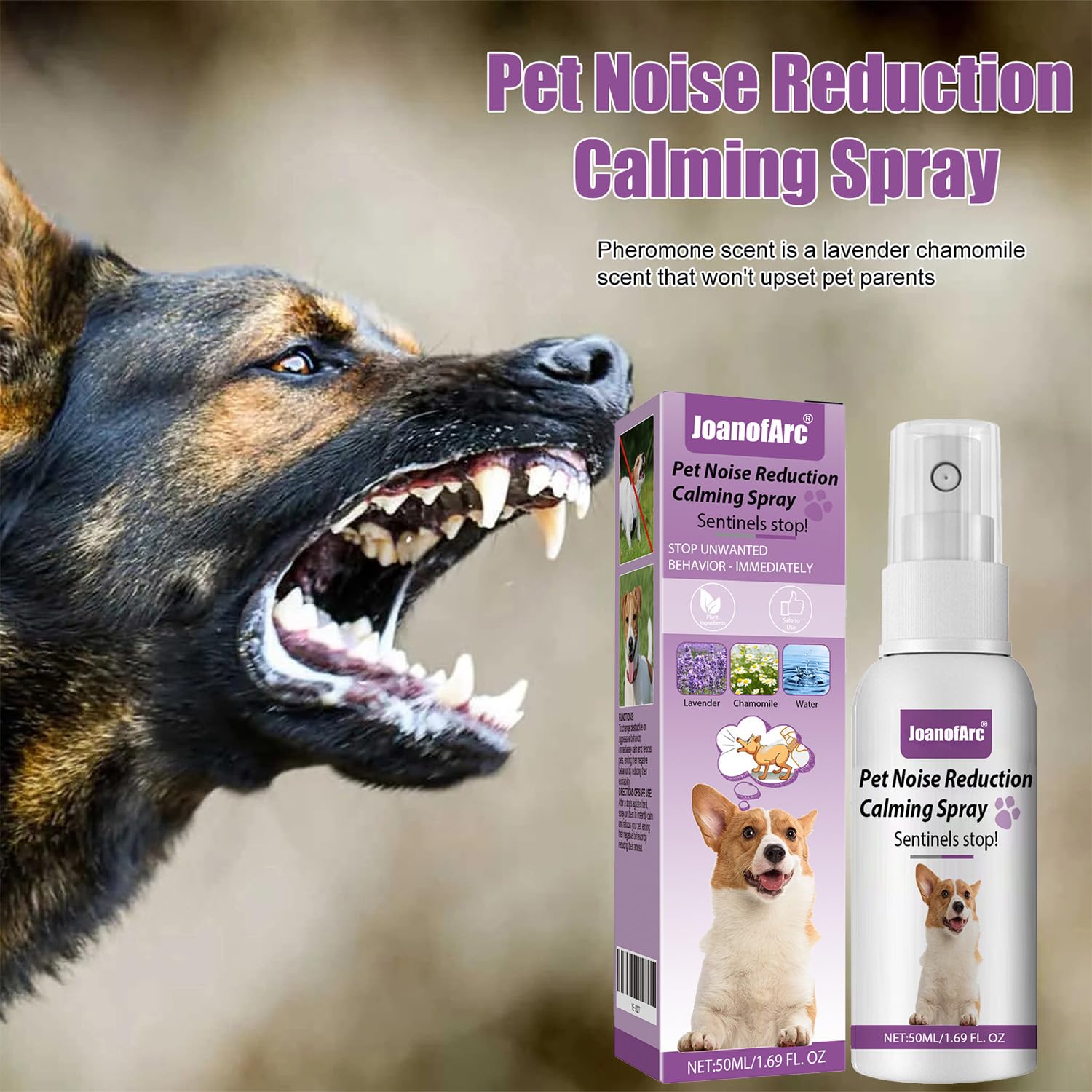 JoanofArc Calming Spray, Cat & Dog Calming Pheromone Spray 50ml with Diffuser Kit, Support Calmness, Stress Reduction, Stops Scratching & Barking for Home Travel, Safe for Pets - image 6