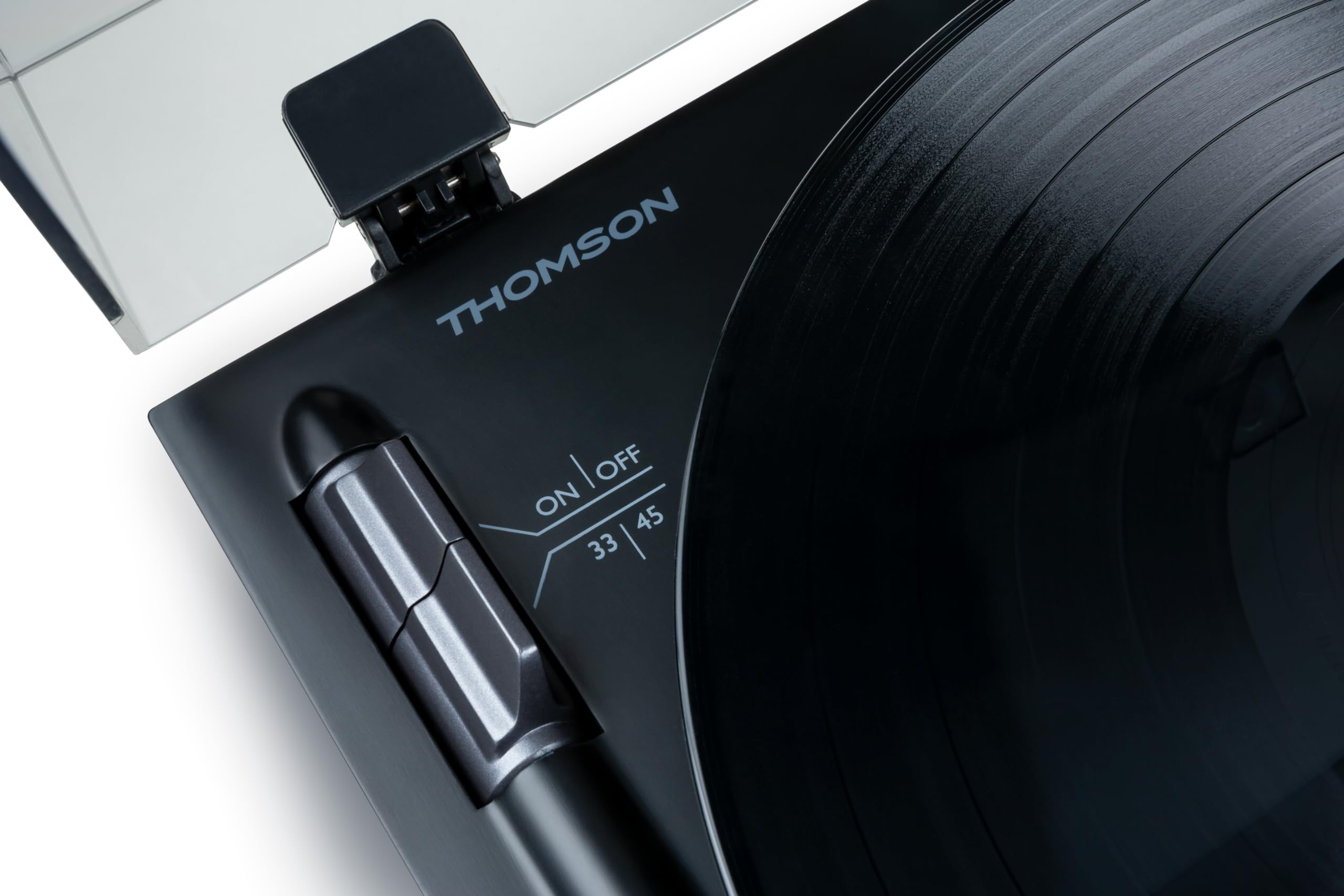 THOMSON TT700 - Platine vinyle premium 33 et 45 tours - Tete de lecture AT91 Audio Technica - Antiskating - Noire