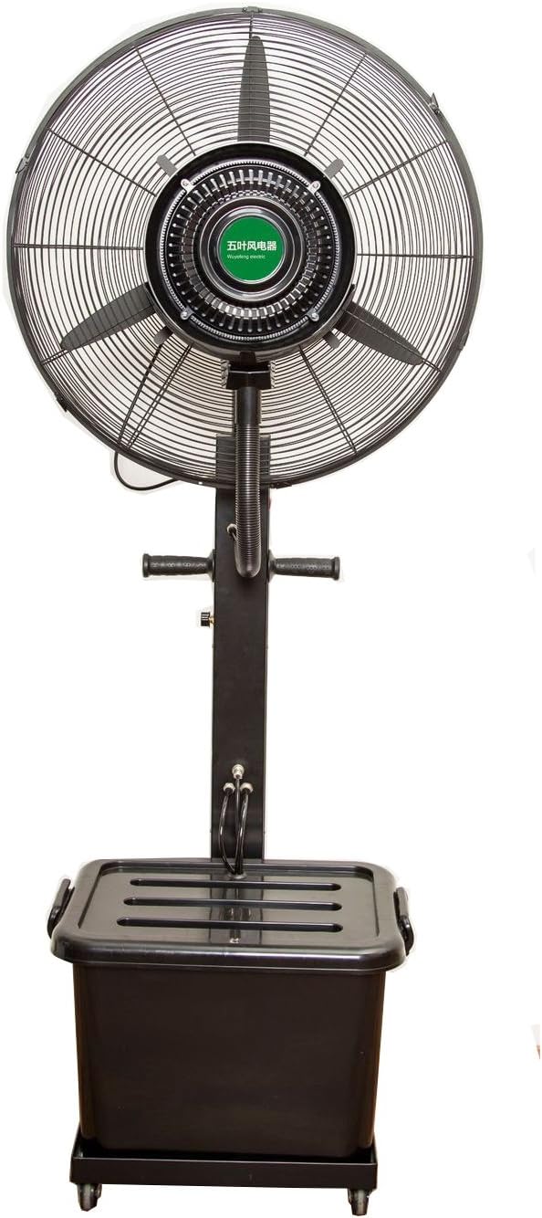 Ventilador de Piso Ventilador de pulverización Industrial Tipo de Empuje Manual de Alta Potencia de refrigeración por Agua humidificación Ventilador atomizador Ventilador de Agua centrífuga