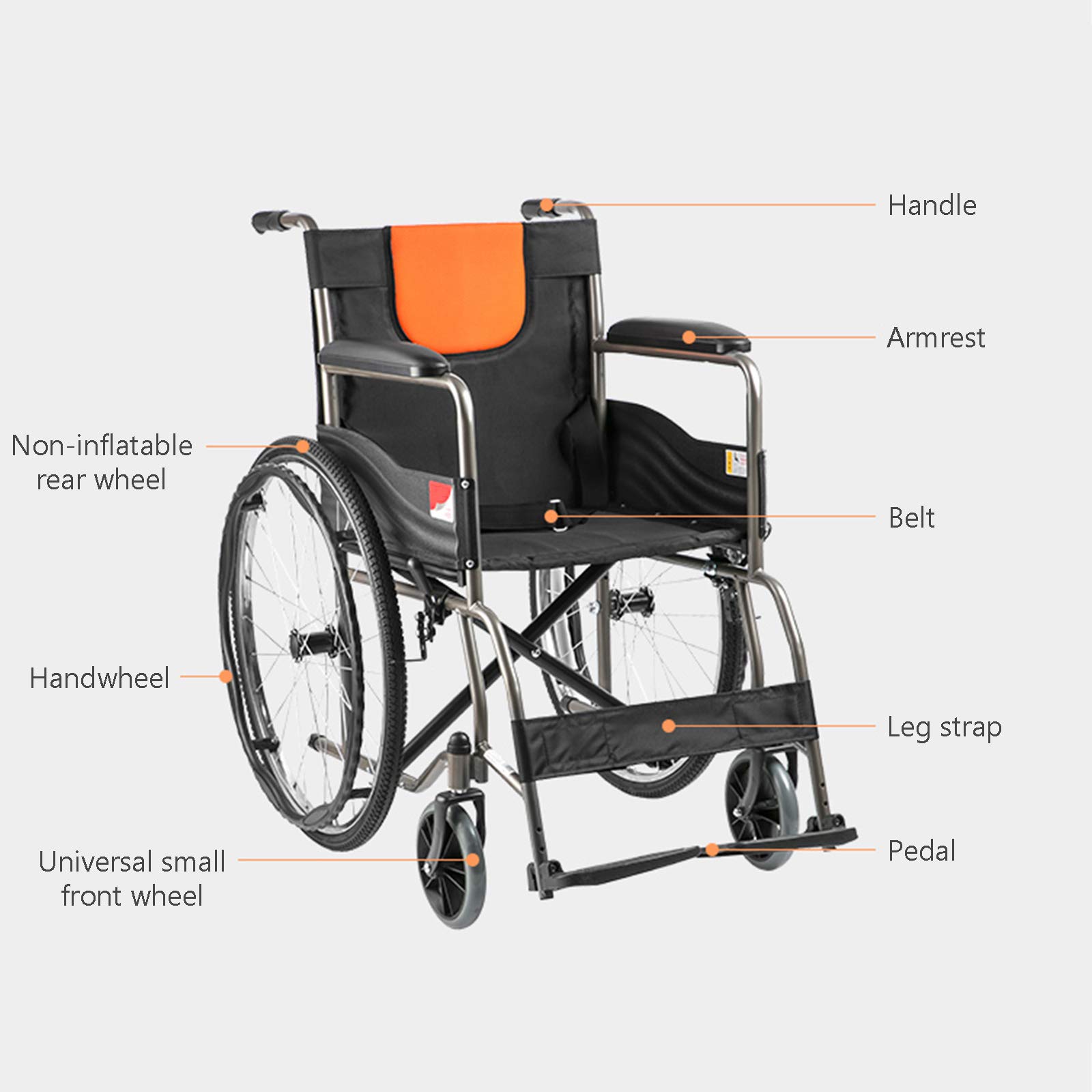 Amazon.co.jp: 折りたたみ式ポータブル軽量車椅子、フットボード付き自