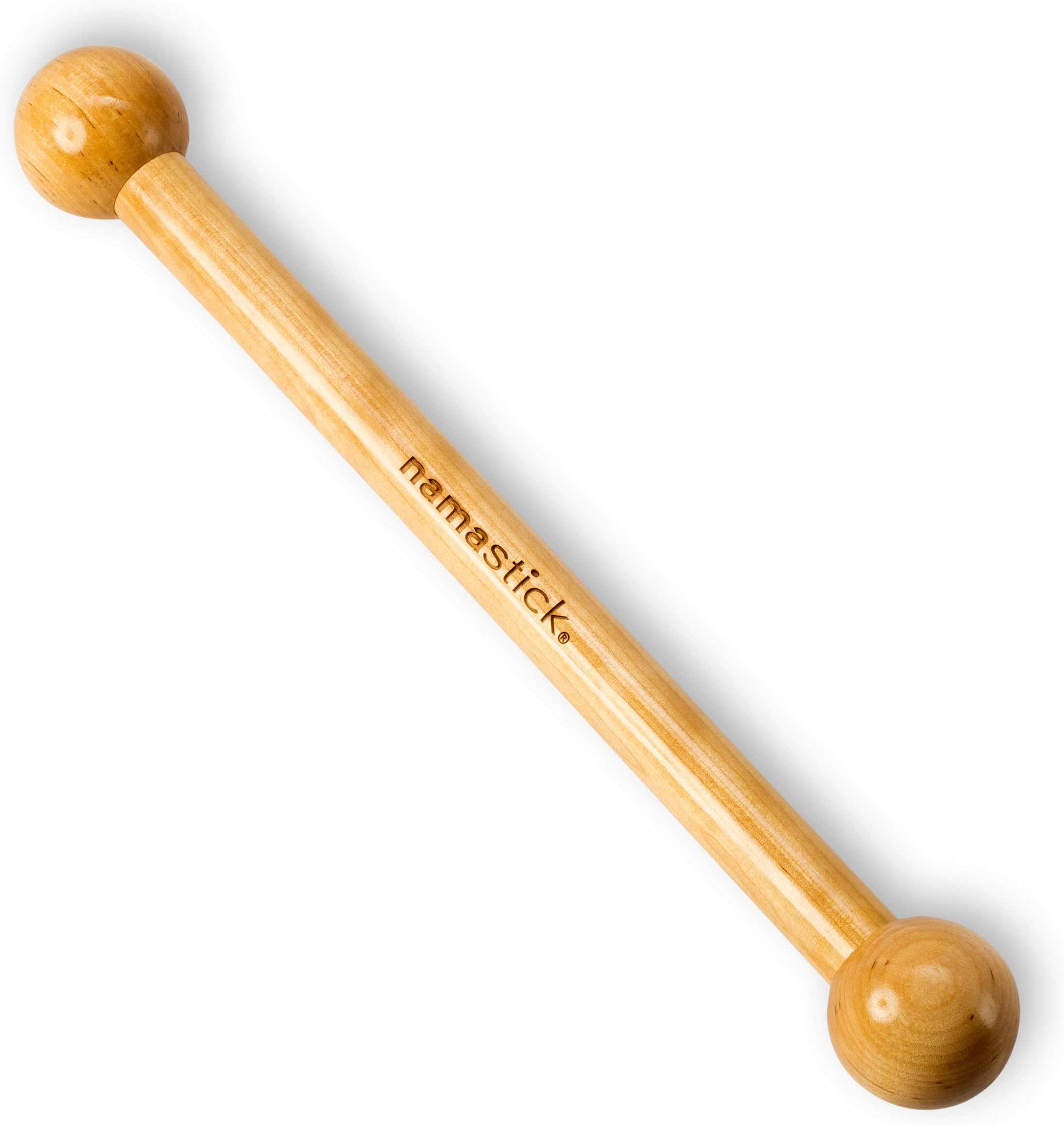 Original - 16" Wooden Massage Roller Stick - Myofascial Release Stick For Sore Muscles And Recovery - Deep Tissue Massage Stick For Runners & Yoga - Massage Tool & Muscle Roller for Mobility