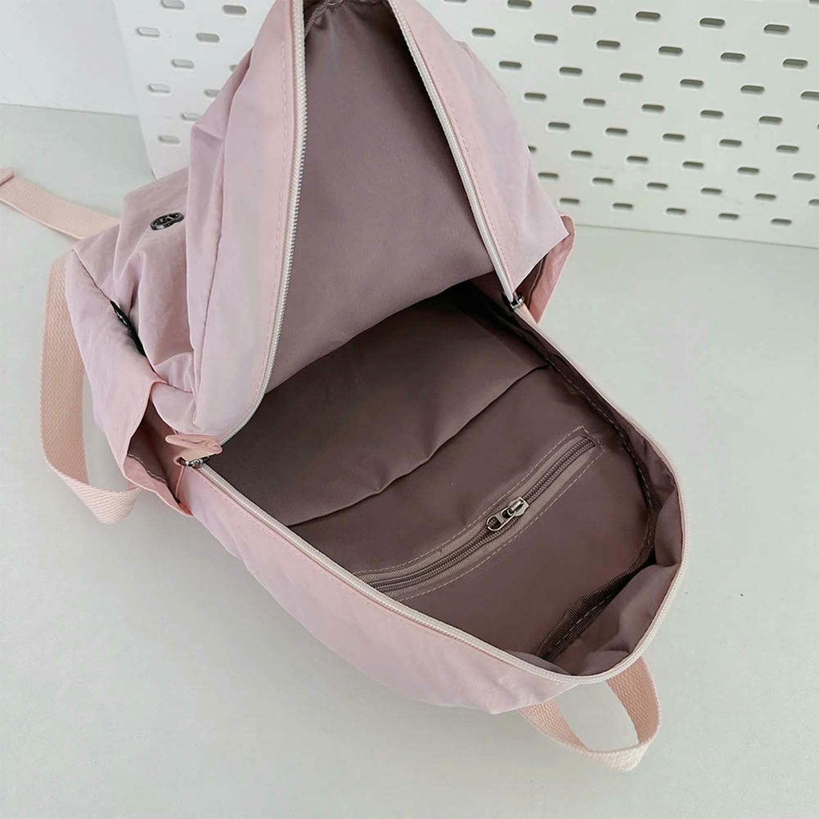 Zaino Leggero E Minimalista, Elegante Durevole da Viaggio Unisex per Escursionismo, Uomo Donna, Uso Quotidiano All'aperto-Cachi