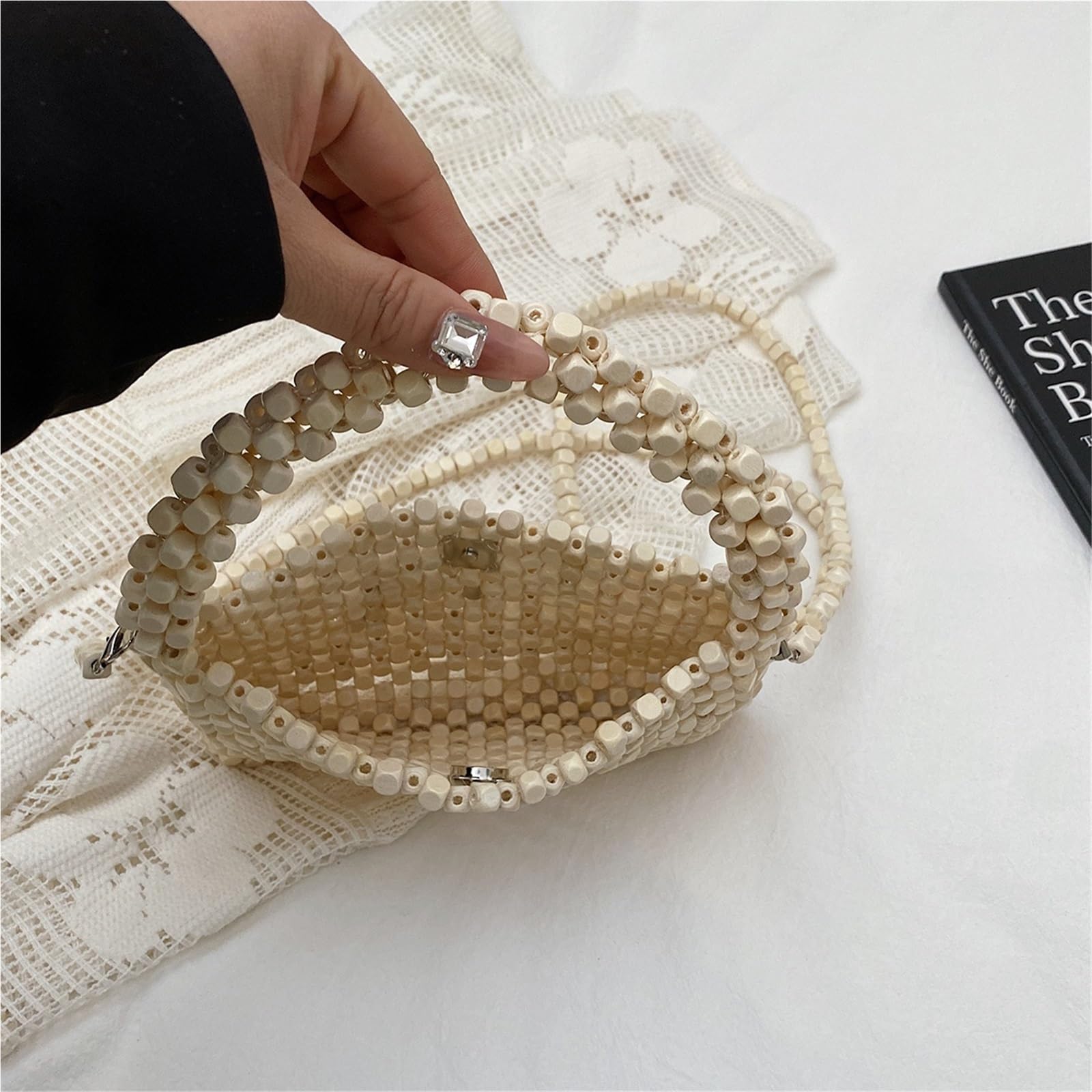 borsa donna estiva Borsa da donna in acrilico for a tracolla estiva Tracolla traforata intrecciata
