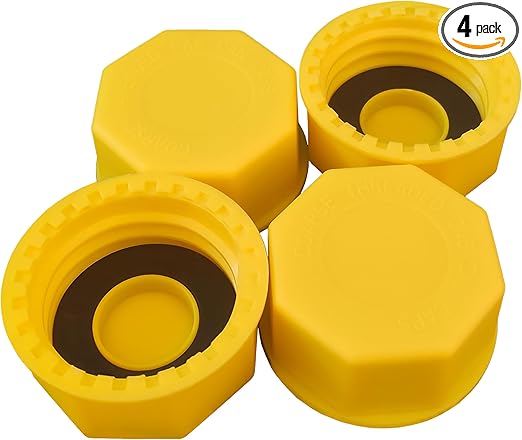 Thickened Gas Can Caps For 5 gallon and 3,2,1 gallon gas can,Replacement for Midwest Gas Can Lids,Coarse Thread Cap(4 Pack)