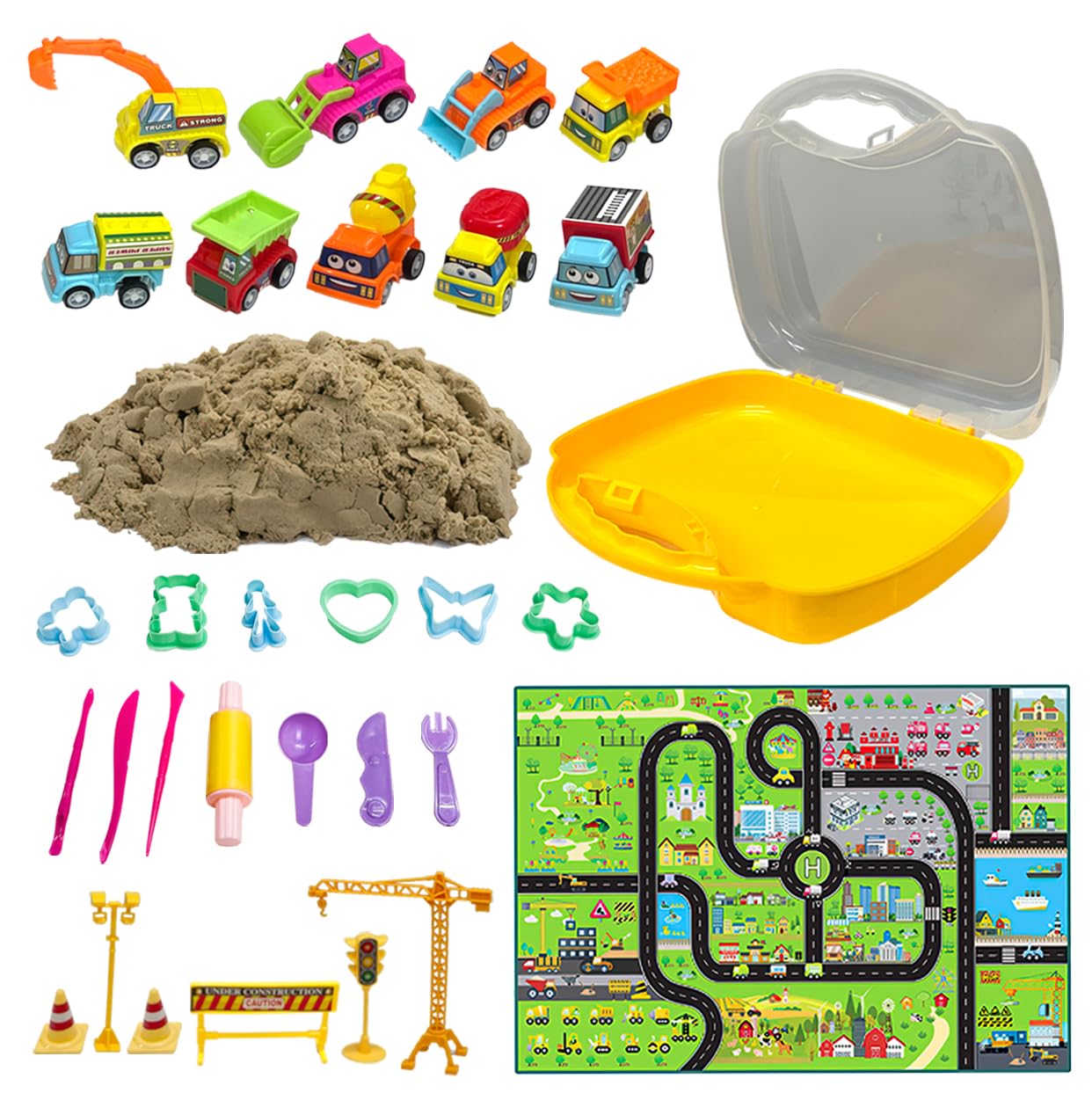 Children's Enchanting Magic Sand Play Set - Create Amazing Sand Sculptures - Includes Mold Box & Fun Accessories - Perfect Educational & Entertaining Gift for Creative Minds
