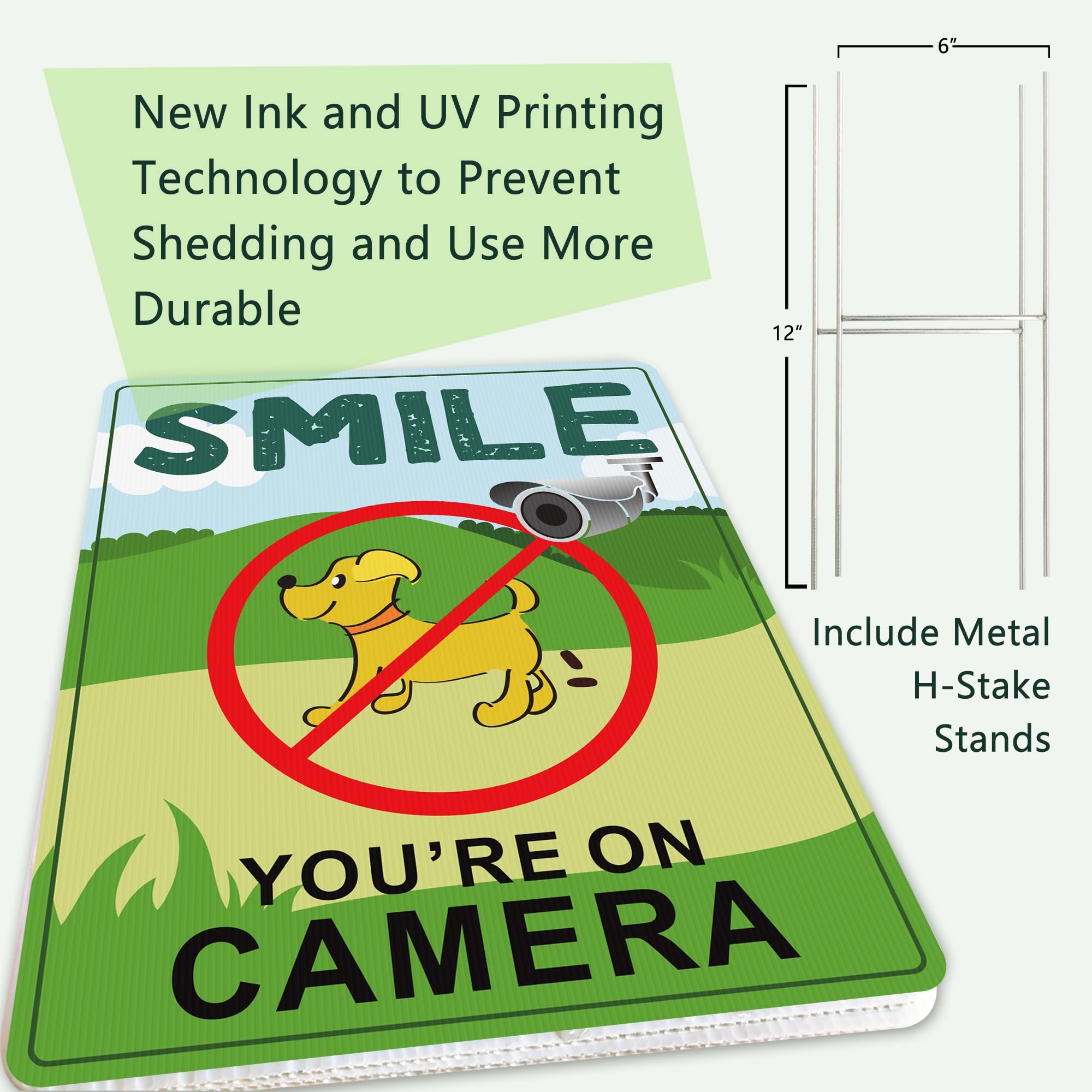 Amazon.com : Funny Smile You're On Camera Yard Signs with Stakes