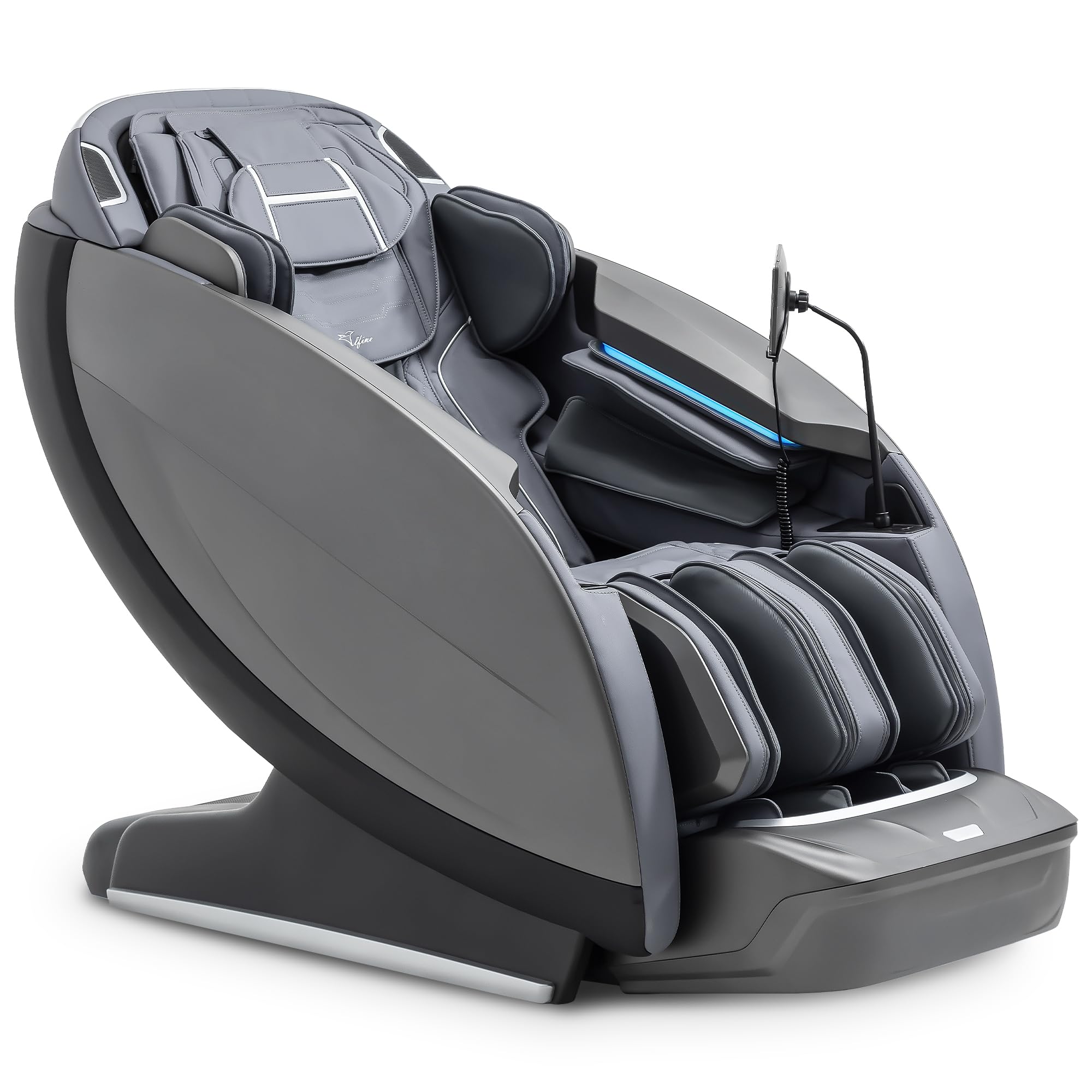 Alfine Theta A696 Massage Chair, 2025 Unique 4D+SyncWave Mechanism,Full Body Zero Gravity Recliner with SL Track, Yoga Stretching, and Electric Calfrest Extension (Black)