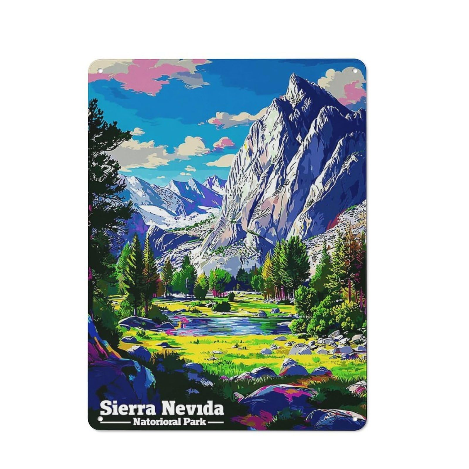 Junmoney Sierra Nevada Majesty Old Style Vintage Metal Sign 40X30cm, Bar Wall Plaque For Pub, Home Bar, Shed Or Man Cave