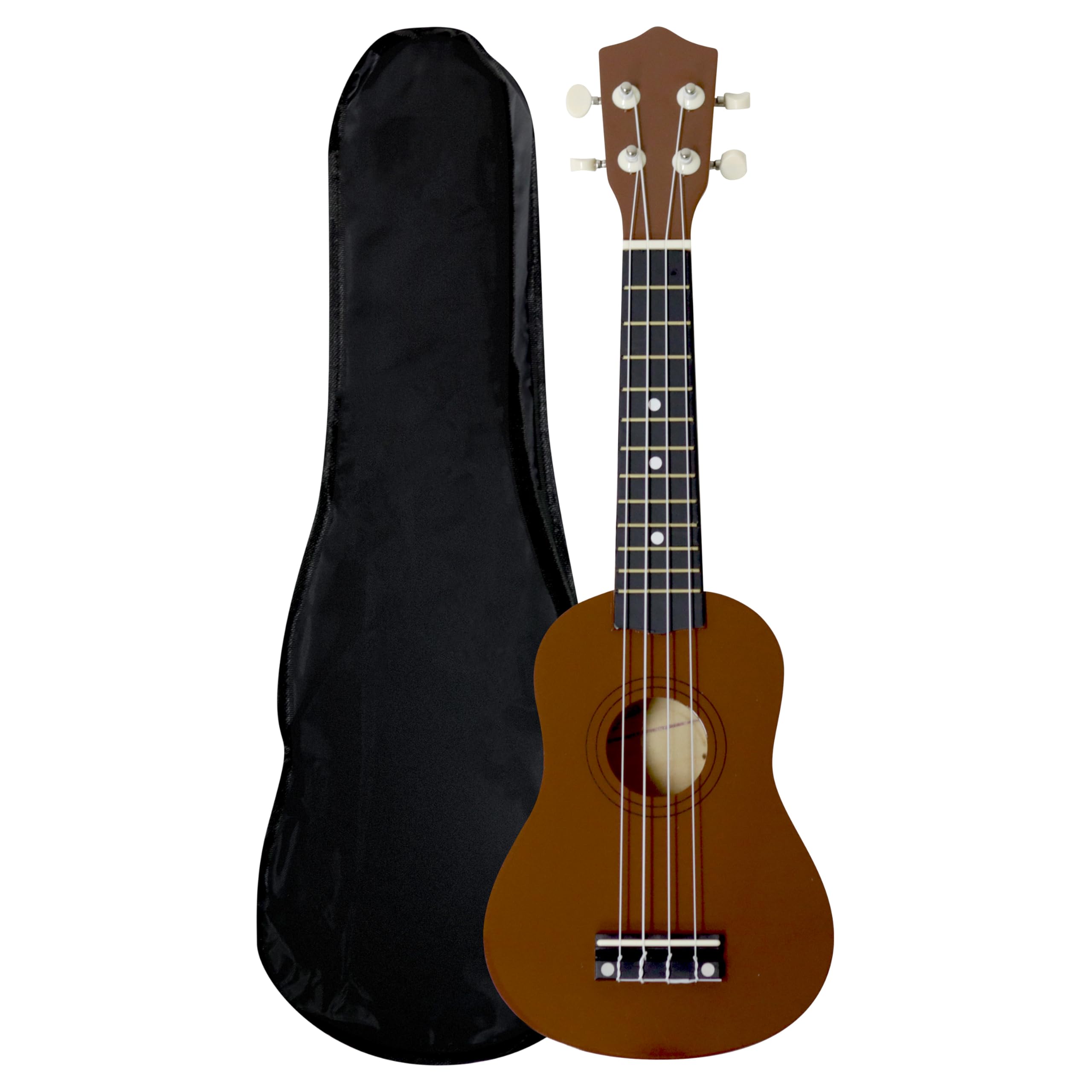 Trademark Innovations Ukulele for Beginners, 21 Inch, Brown