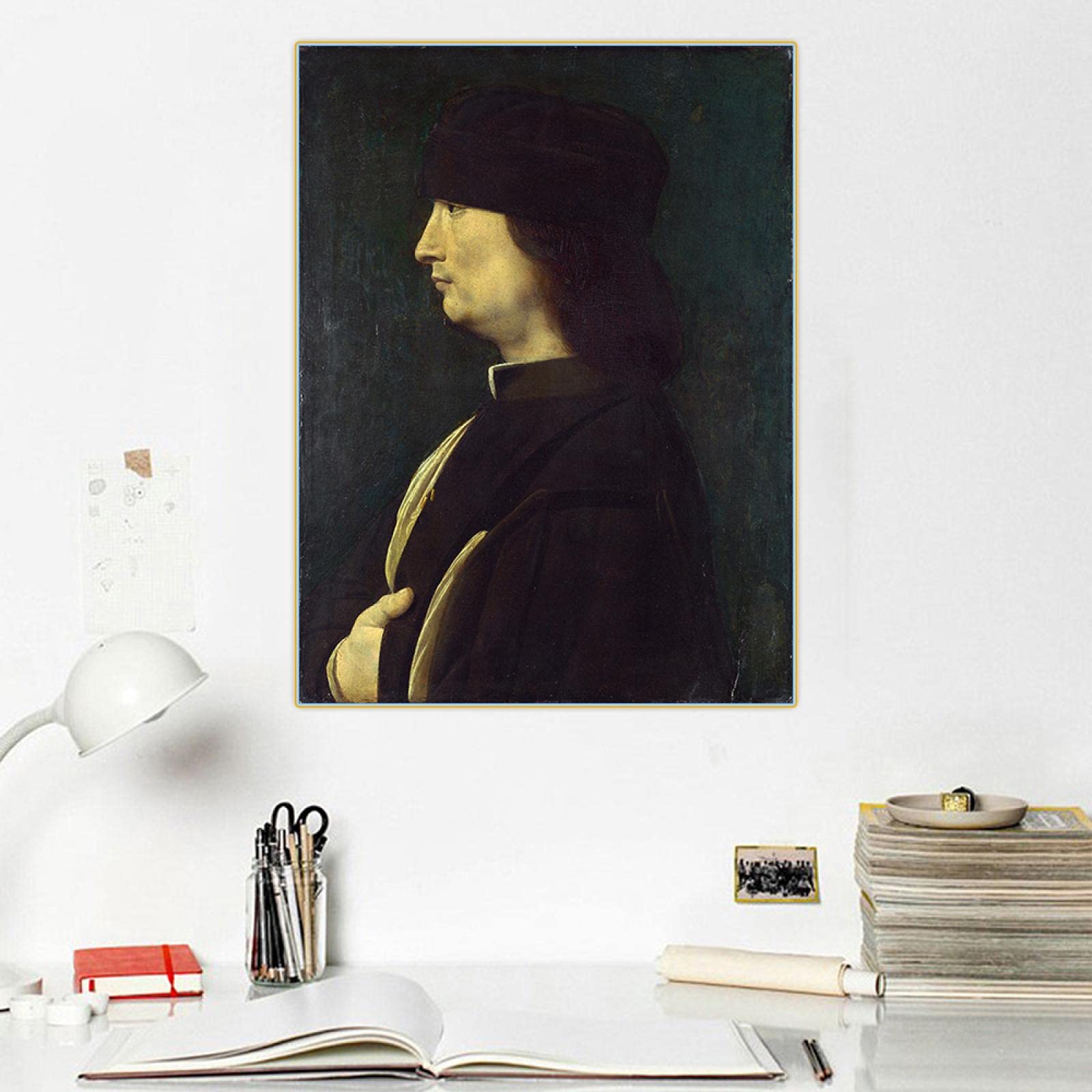 Amazon.co.jp: レオナルド・ダ・ヴィンチ、キャンバス上の写真