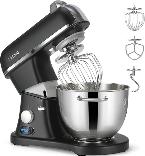 8.4QT Commercial Stand Mixer 800W with Aluminum Die Casting Meets the Standard of NSF/ANSI 8-2023, Mixers Kitchen Electric Stand Mixer with Stainless Steel 8L Bowl, Dough Hook, Whisk and Beater, Black