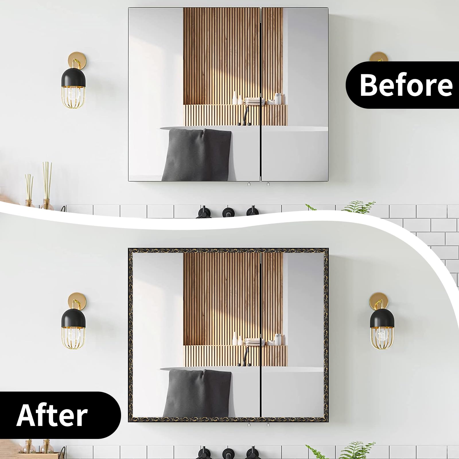 PVC Decorative Molding Self-Adhesive Crown Molding Trim - 5M Peel And ...