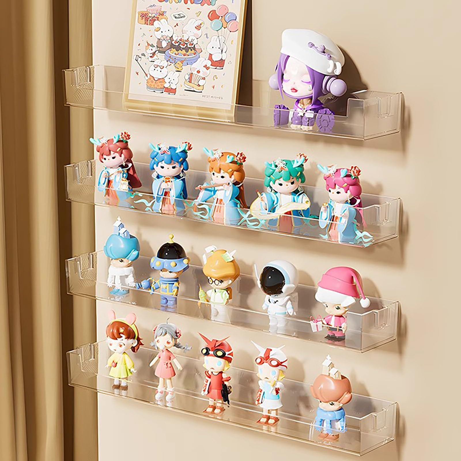 Wall-Mounted Acrylic Display Case for Funko Pop, Pokemon, Collectibles