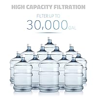Vista 6 de iSpring WCB32+AHPF12MNPT12X2 Sistema de filtro de agua para toda la casa, reduce hasta un 99% de cloro, sistema de filtración de agua de 3 etapas
