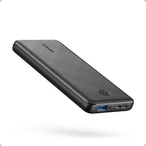 Anker Power Bank(PowerCore 10K), Compact Travel-Ready 10,000mAh Battery Pack with PowerIQ Charging Technology, 5V/3A High-Speed Charging for iPhone, iPad,and More(USB-C Input and Output(Black), 1pack) - 1 - USB-C Input and Output(Black)