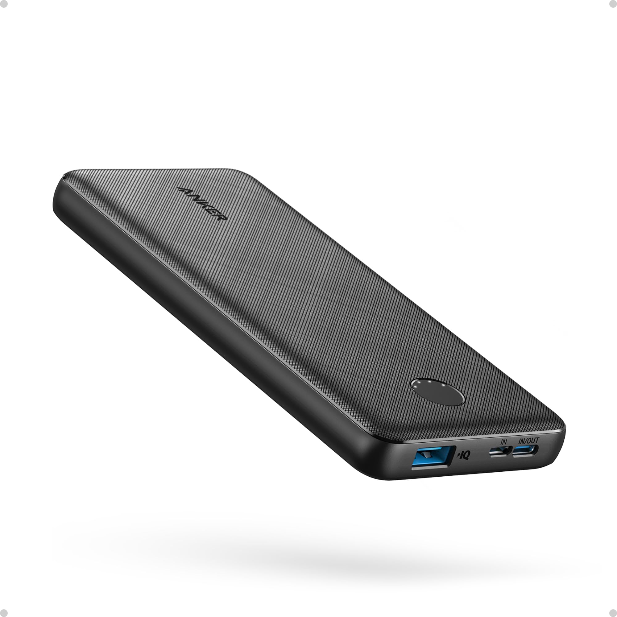 Anker Power Bank(PowerCore 10K), Compact Travel-Ready 10,000mAh Battery Pack with PowerIQ Charging Technology, 5V/3A High-Speed Charging for iPhone, iPad,and More(USB-C Input and Output(Black), 1pack)Anker Power Bank(PowerCore 10K), Co…