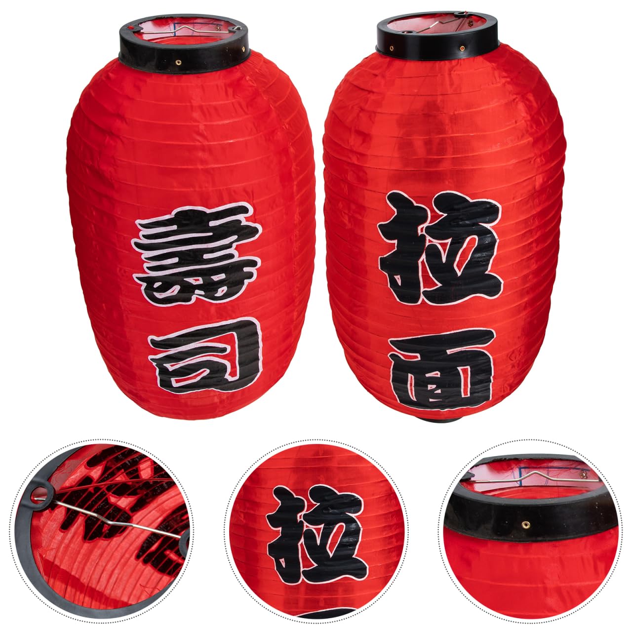 4 Pièces Lanterne Lampe En Papier Mini Japonaise Lampe De Table De Japonaise Suspendu Ornements Rouge Ornement Rouge Lampe Japonaise Sushi Extérieur Plastique Pendentif