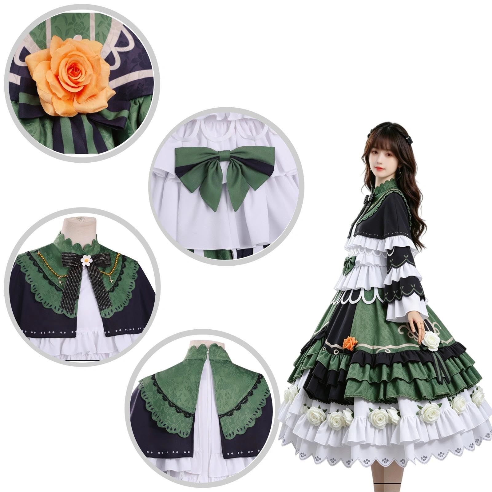 Halloween Kostüm für Erwachsene, Karneval Rollenspiel Cosplay Komplettset – Toono Hanna Stil