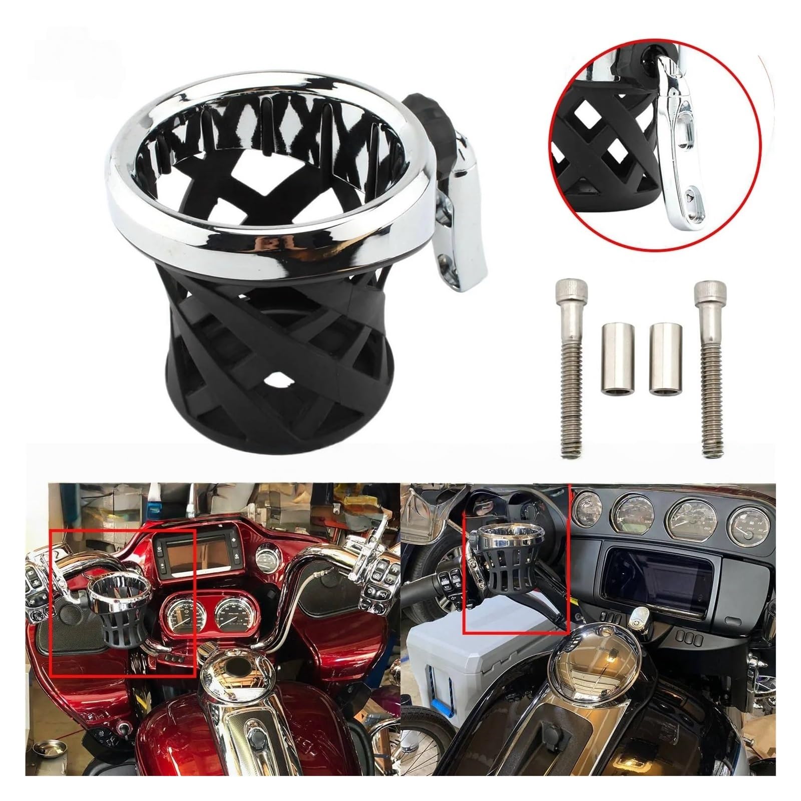 Flaschenhalter Motorrad Motorrad Tasse Halter Motocross Fahrrad Flasche Trinken Halterung Mounte Für Road Glide Für Ultra Cl&assic