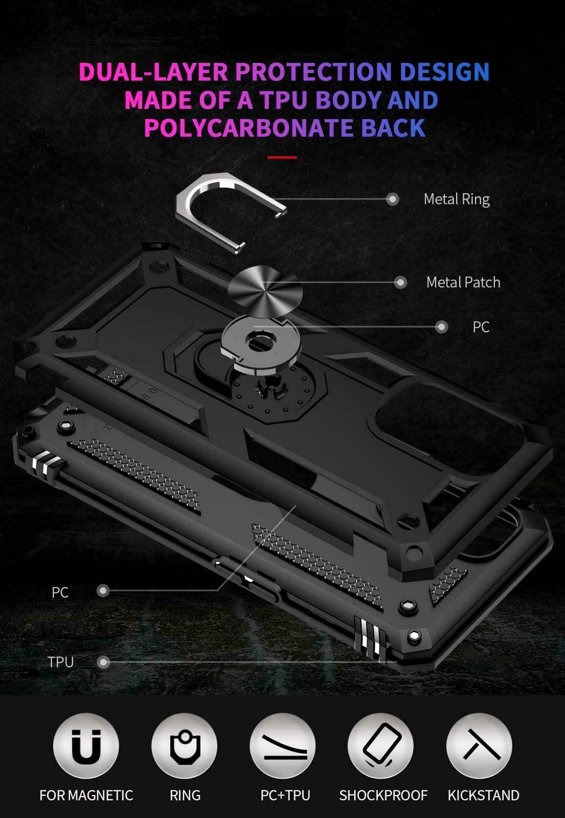 Asuwish Phone Case For OPPO Reno5 Z/A94 5G/A95 5G/F19 Pro 5G With Tempered Glass Screen Protector Cover Stand Ring Holder Hard Magnetic Shockproof Kickstand Reno 5 A945G A955G Women Men Red - View #13
