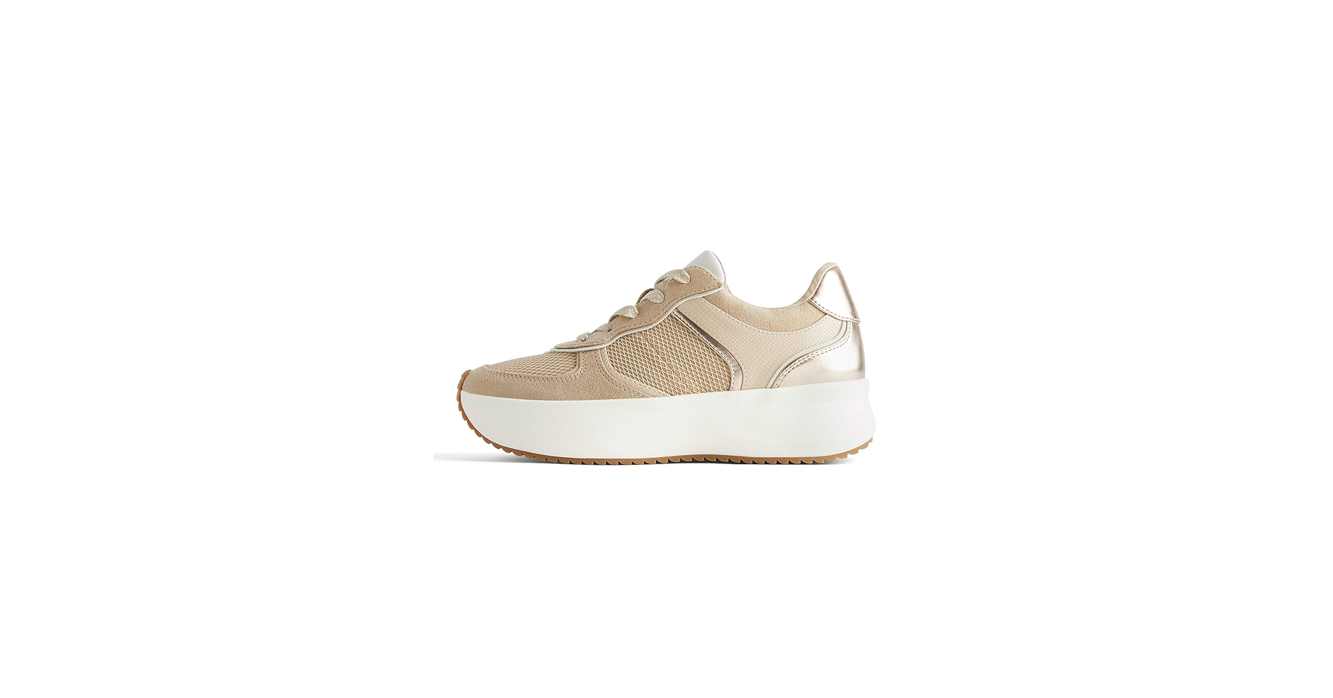 さらさ 13DE MARZO Patched Chunky Sole Canvas & Nappa Leather Sneakers