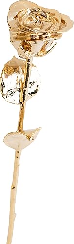 Miniatura 5 de Rosa Lifetime sumergida en oro de 24 quilates, fabricada con una rosa real para propuestas, aniversarios, bodas y día de la madre, hecha de rosas