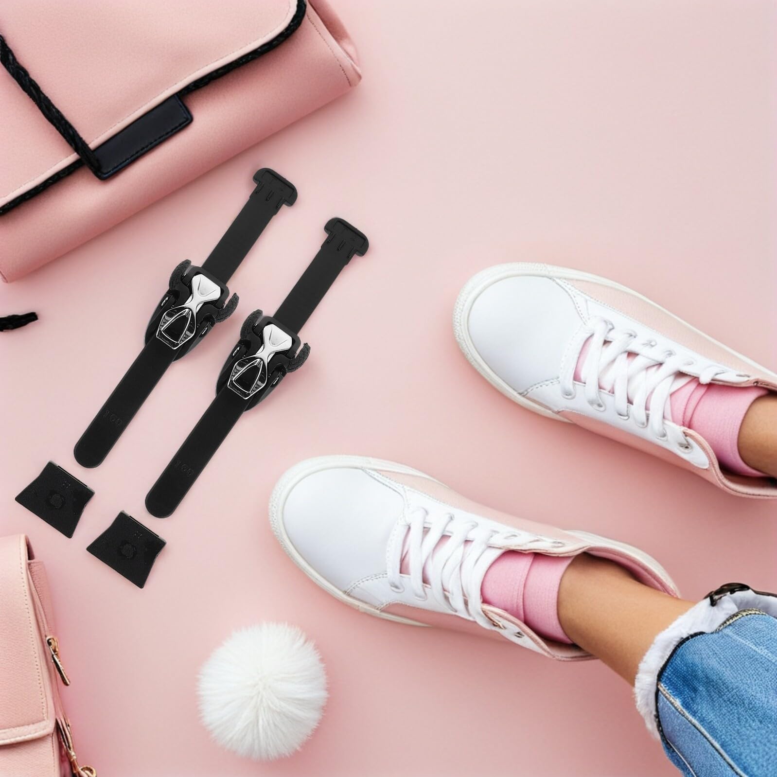 ORFOFE Correas de Hebilla Ajustables para Patines en Línea Juego de 2 Unidades con Cierre Microajustable Accesorios Aplicables con Tornillos para Patinaje Ciclismo de Montaña y Hockey — view 6