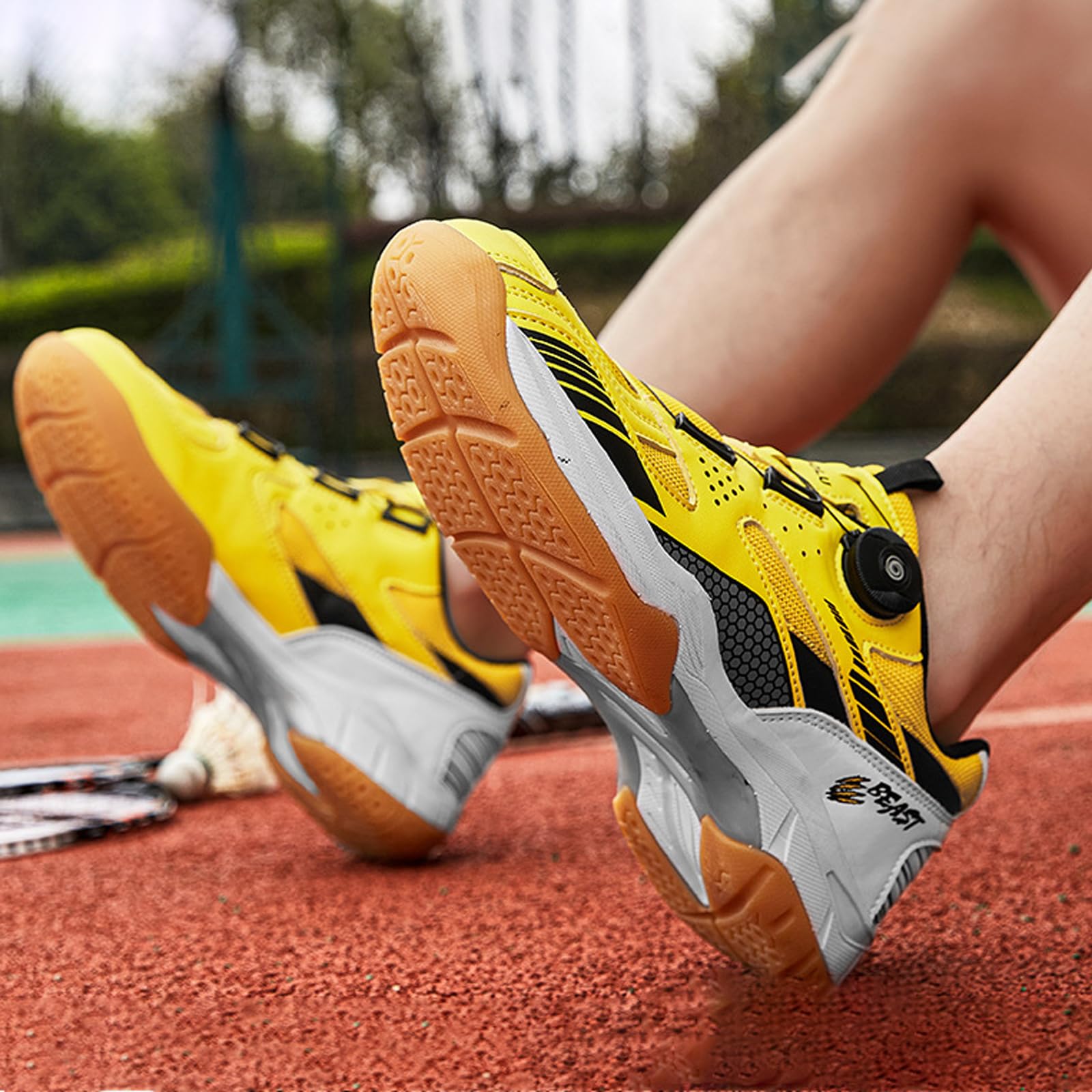 Zapatos De Bádminton,Zapatillas de Voleibol para Hombre y Mujer,Zapatillas De Tenis De Mesa,Zapatos de Squash,Antideslizantes,para Squash,Tenis de Mesa,ráquetbol y Voleibol